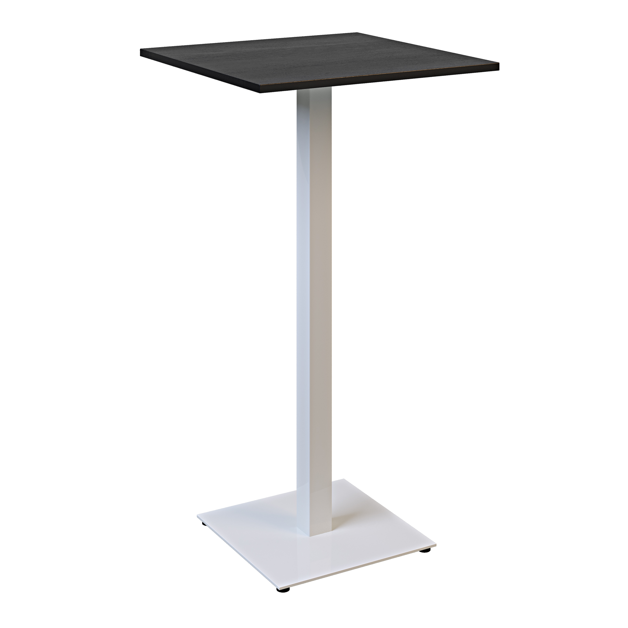 Зображення з  Стіл Tetra light bar 60 х 60 білий метал / чорний ДСП (текстура)