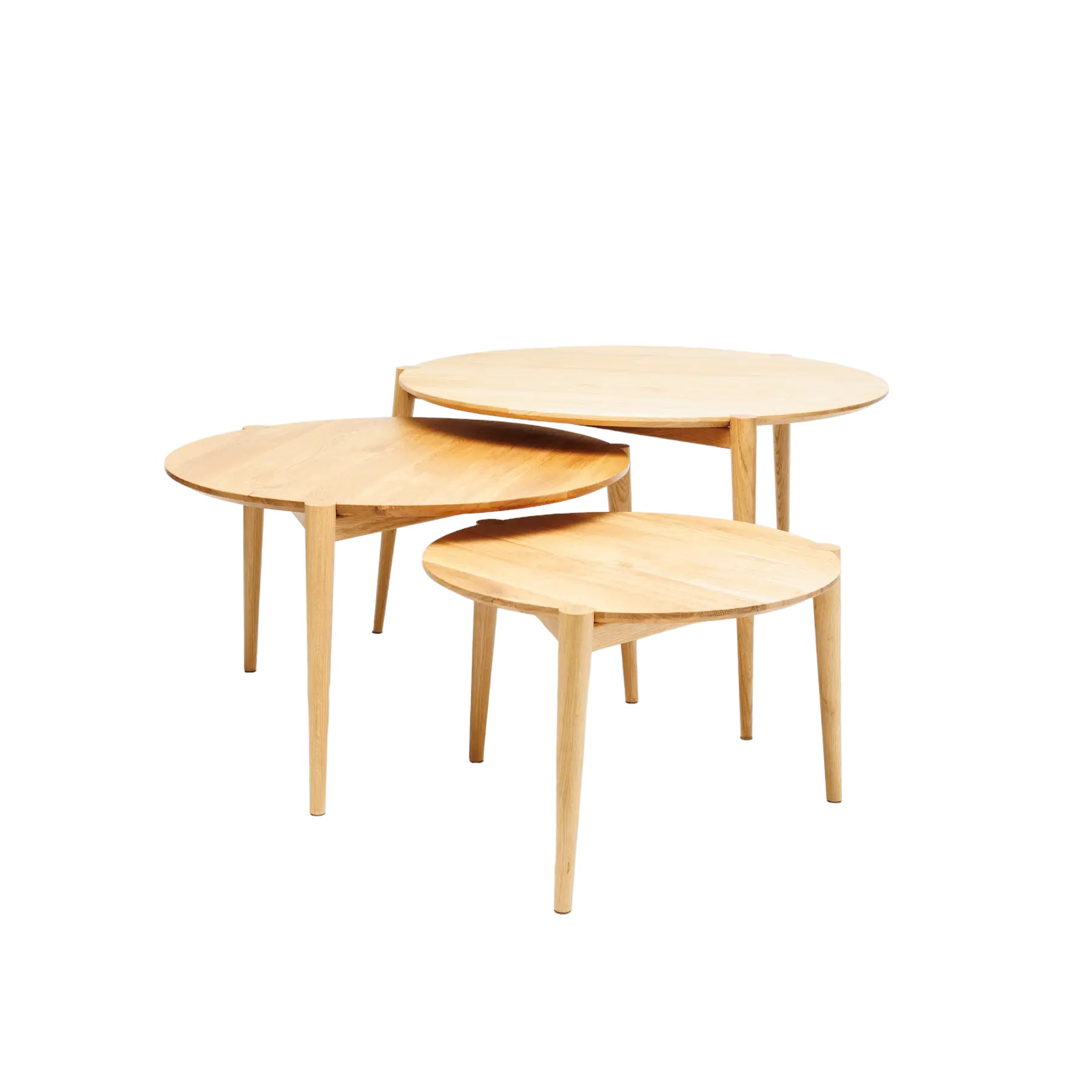 Зображення з  Комплект журнальних столиків Oreo (S, M, L) натуральный дуб