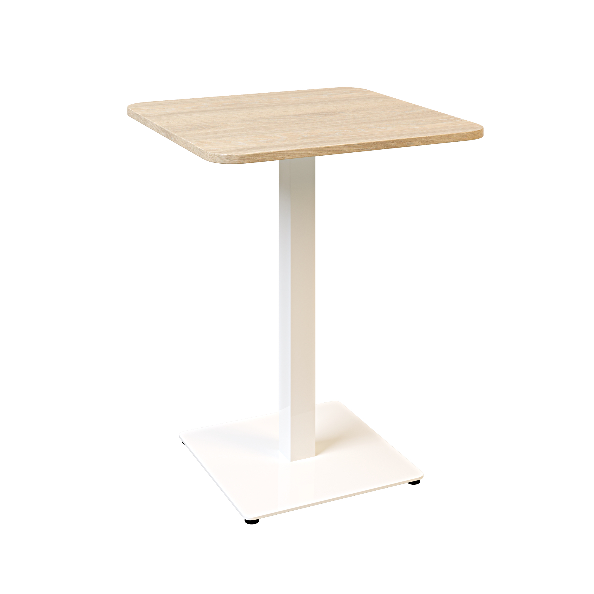 Зображення з  Стіл Lovko Tetra light soft 60 х 60 білий метал / дуб ДСП (текстура) 53059016