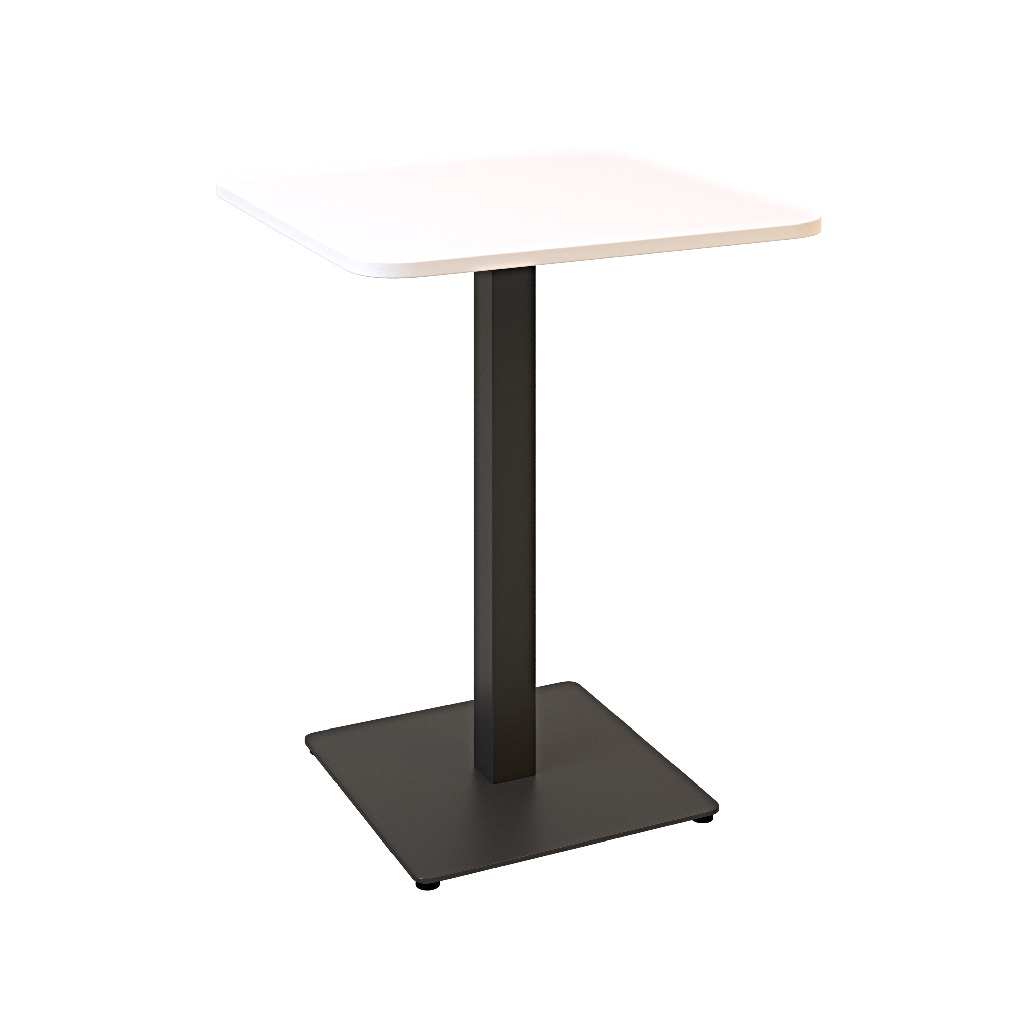 Зображення з  Стіл Lovko Tetra light soft 60 х 60 чорний метал / білий ДСП (текстура) 53049005