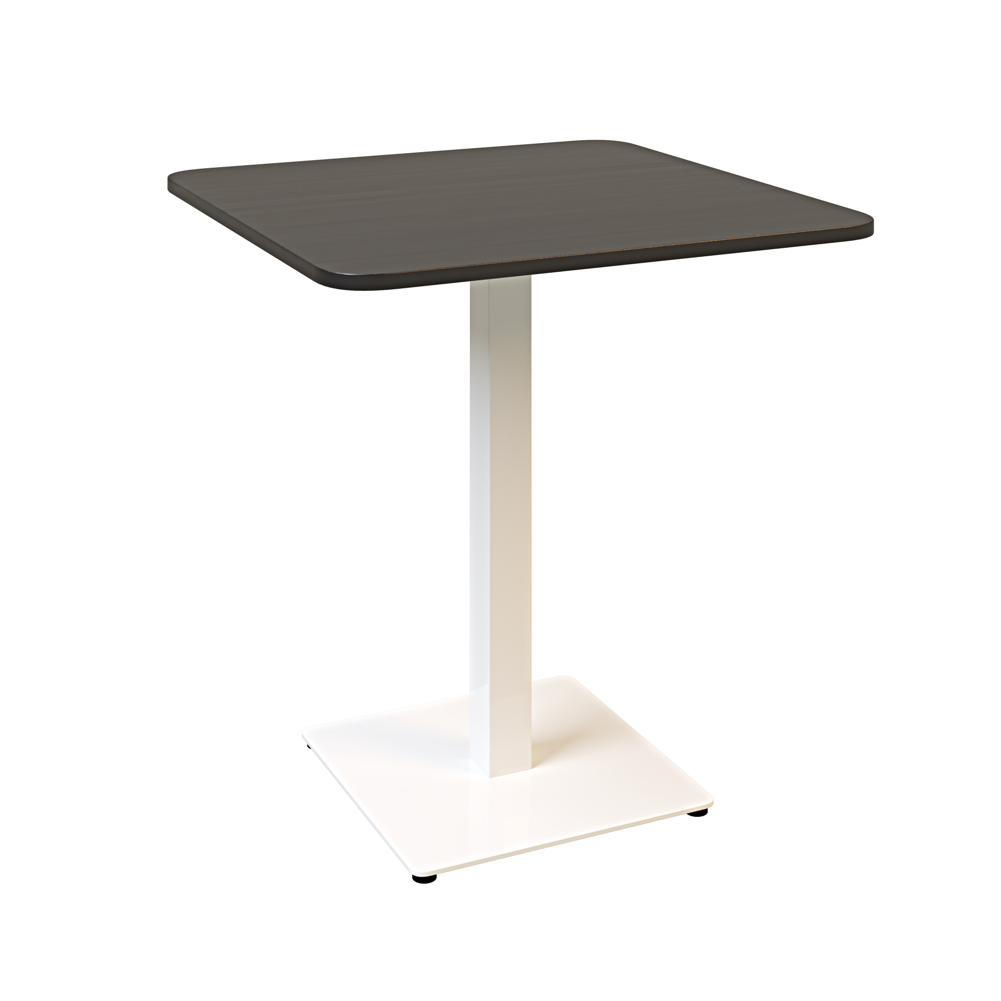 Зображення з  Стіл Lovko Tetra light soft 70 х 70 білий метал / чорне ДСП (текстура) 54069016