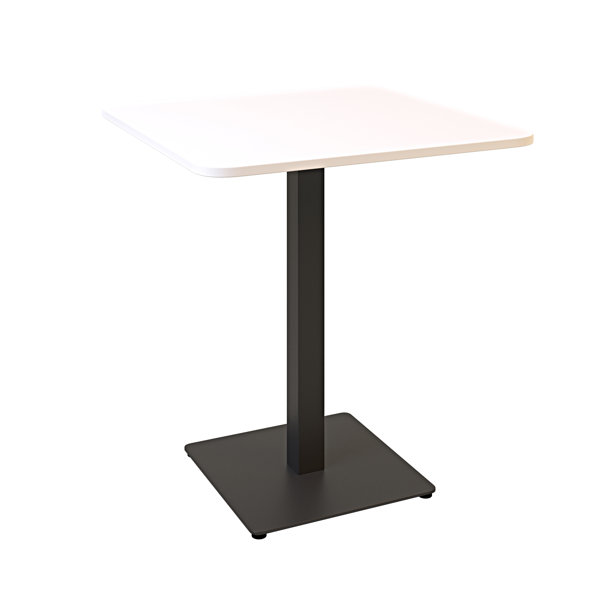 Зображення з  Стіл Lovko Tetra light soft 70 х 70 чорний метал / білий ДСП (текстура) 54049005