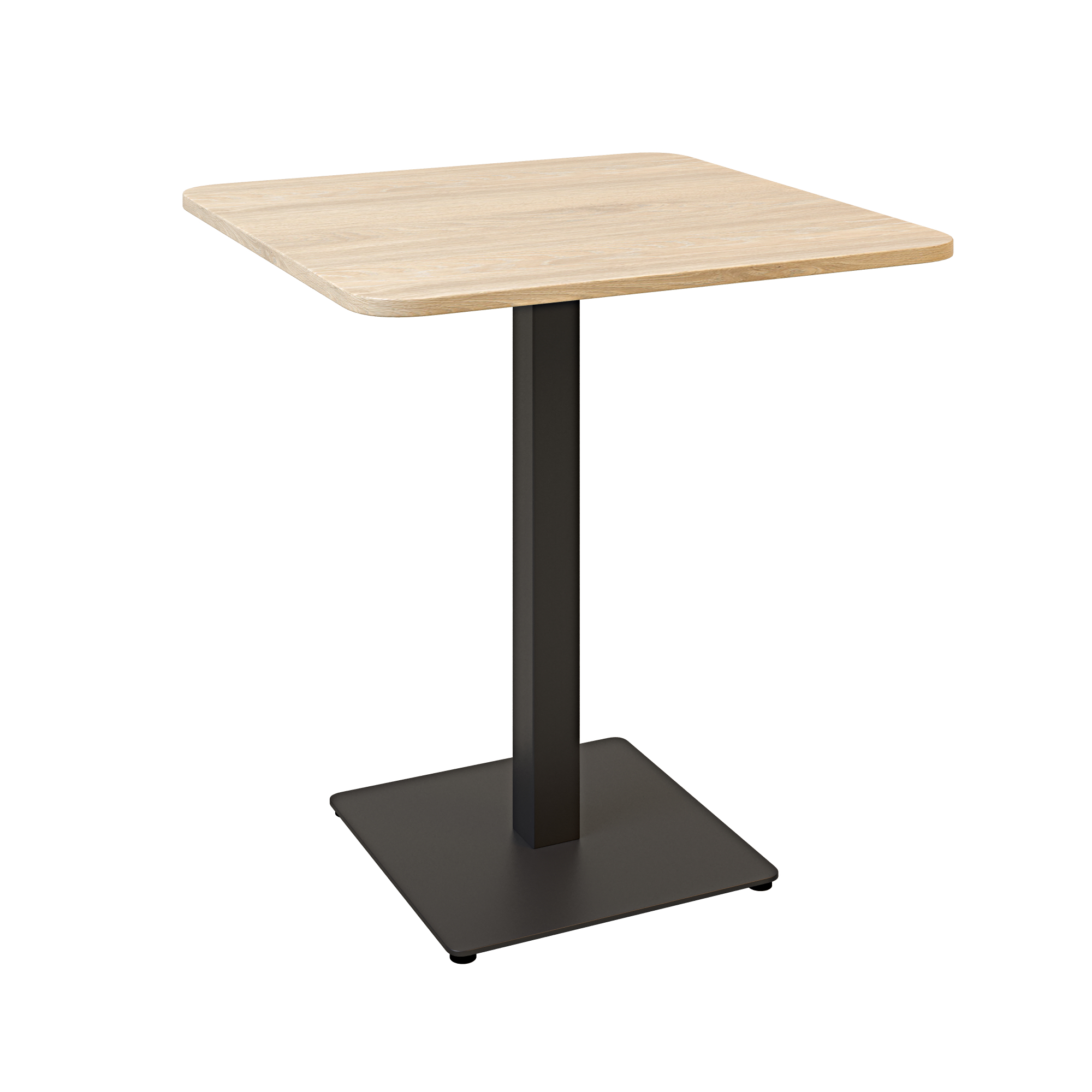 Зображення з  Стіл Lovko Tetra light soft 70 х 70 чорний метал / дуб ДСП (текстура) 54059005