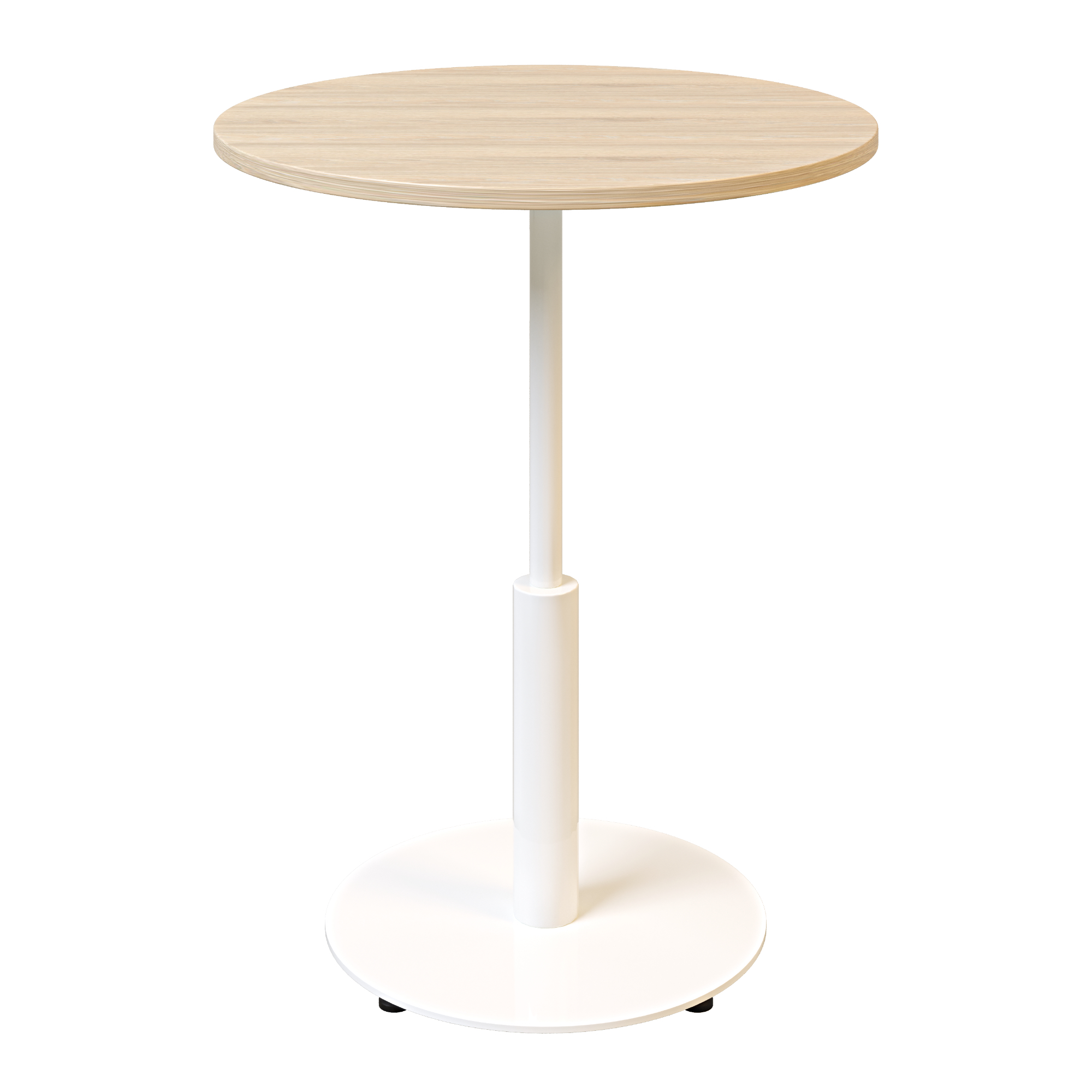 Зображення з  Стіл Ibiza R light d-60 білий метал / дуб ДСП (текстура)