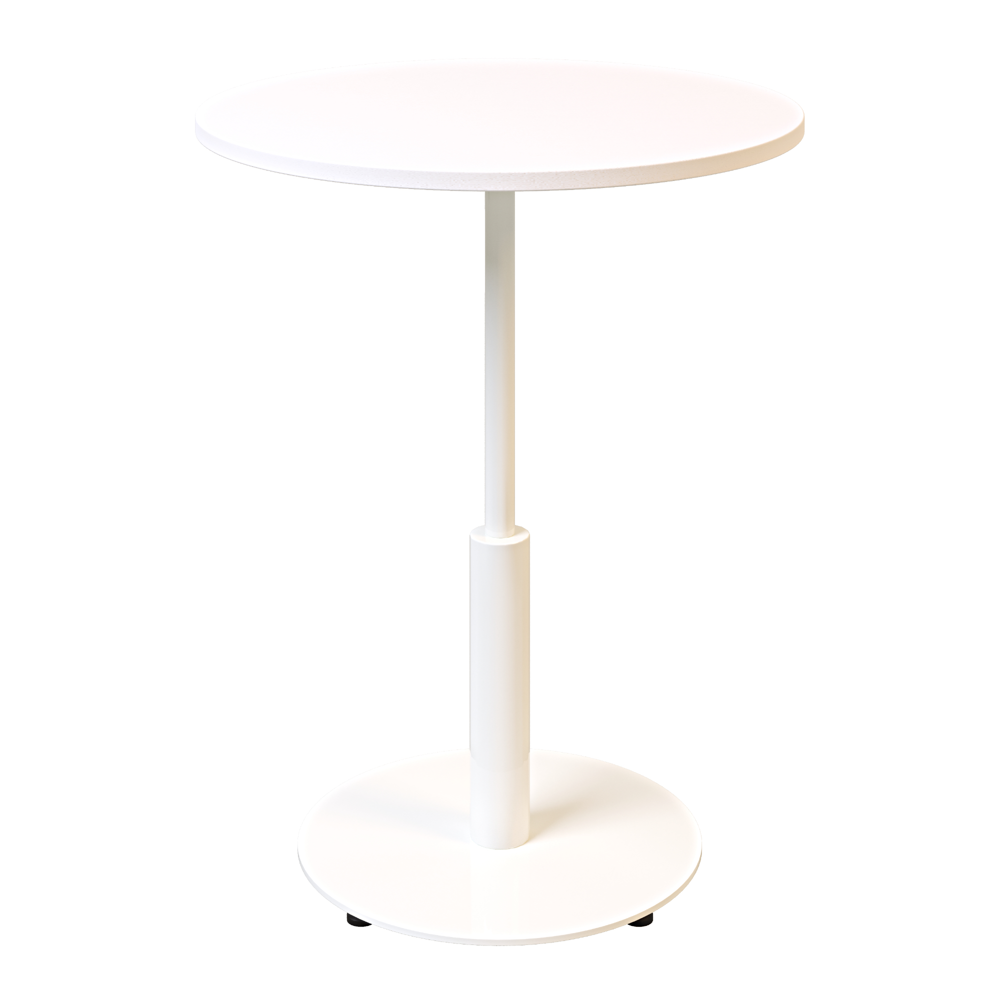 Зображення з  Стіл Ibiza R light d-60 білий метал / білий ДСП (текстура)