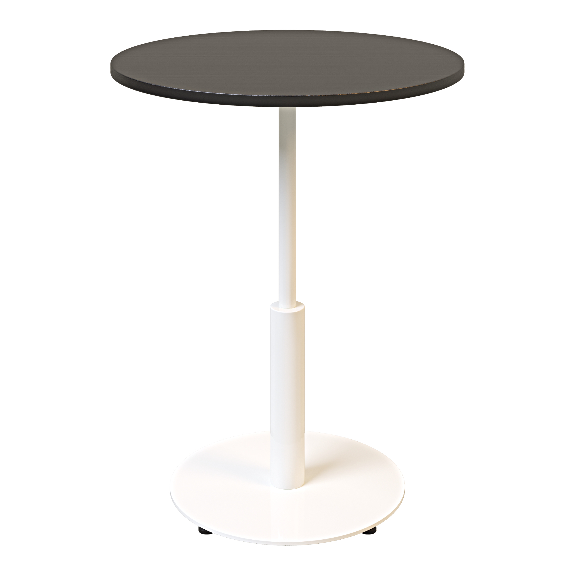 Зображення з  Стіл Ibiza R light d-60 білий метал / чорне ДСП (текстура)