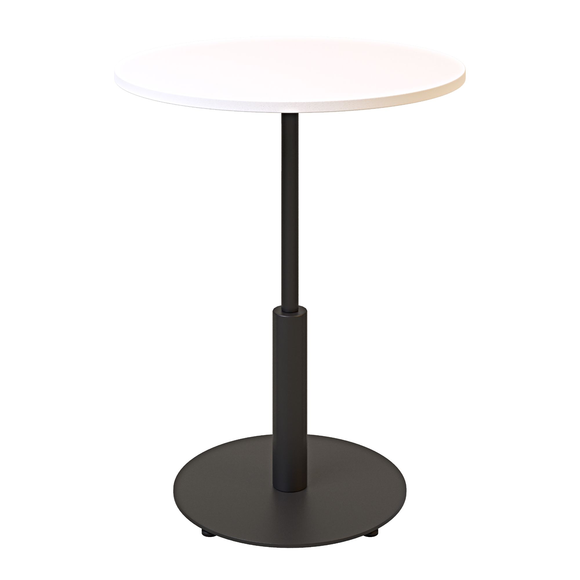 Зображення з  Стіл Ibiza R light d-60 чорний метал / білий ДСП (текстура)