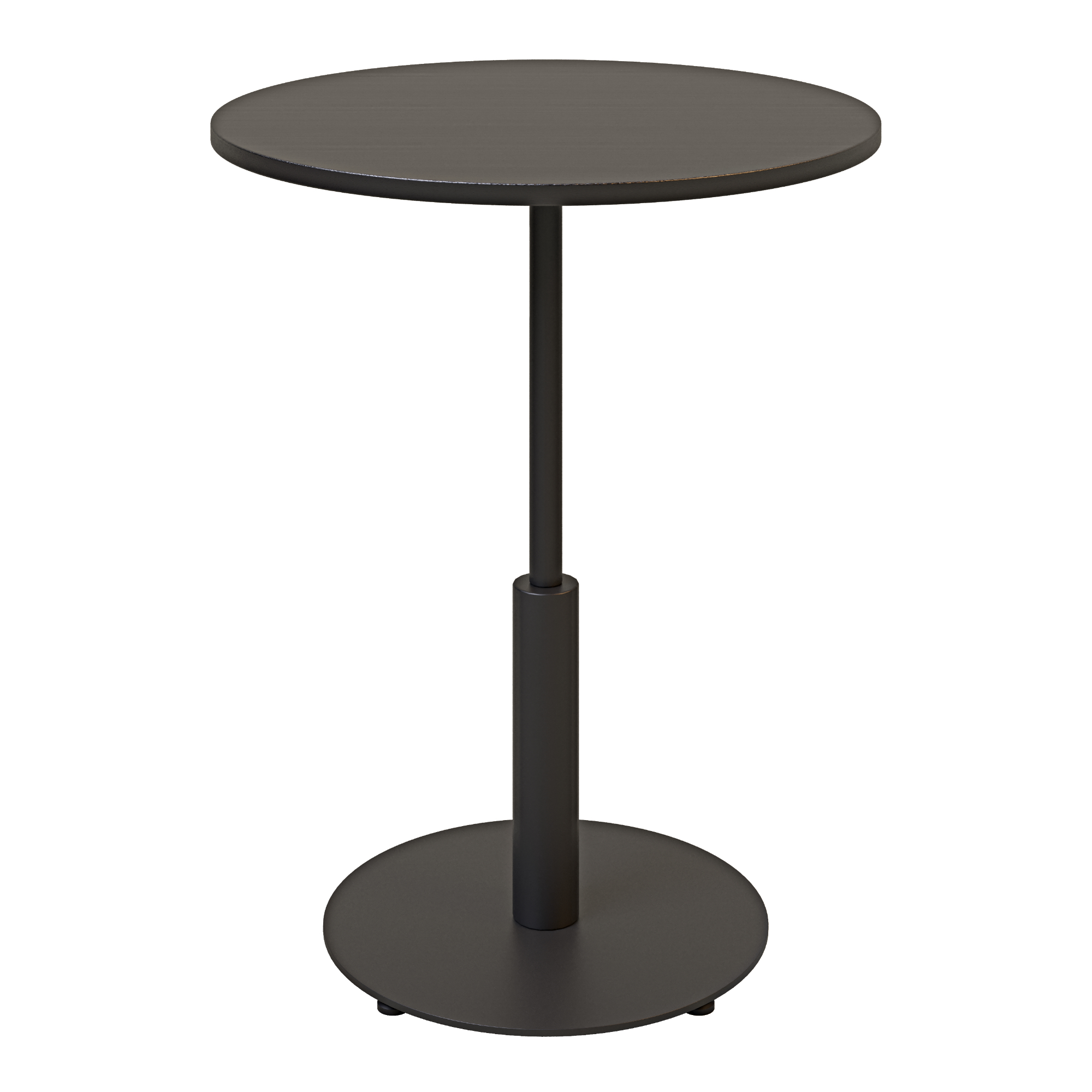 Зображення з  Стіл Ibiza R light d-60 чорний метал / чорний ДСП (текстура)