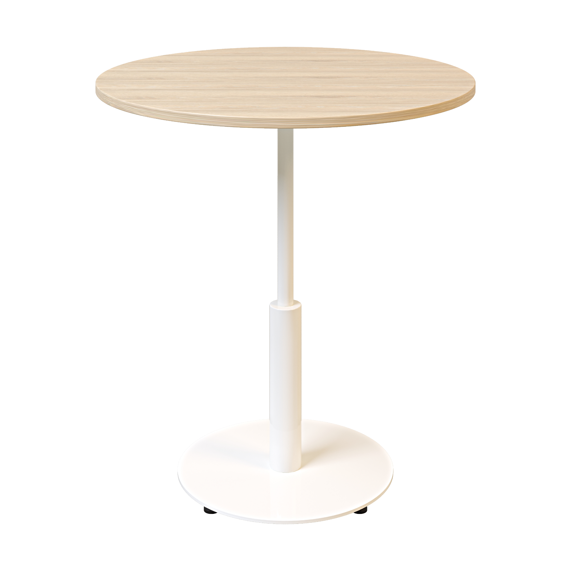 Зображення з  Стіл Ibiza R light d-70 білий метал / дуб ДСП (текстура)