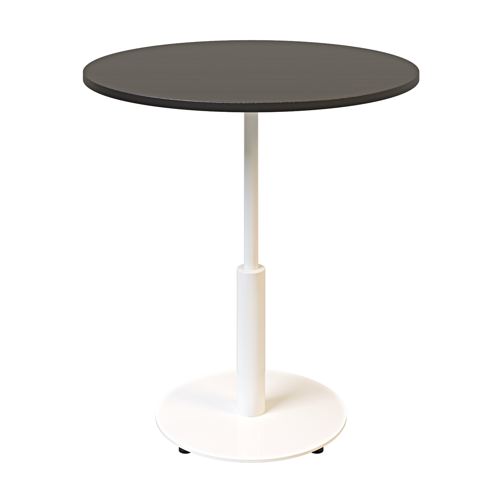 Зображення з  Стіл Ibiza R light d-70 білий метал / чорне ДСП (текстура)