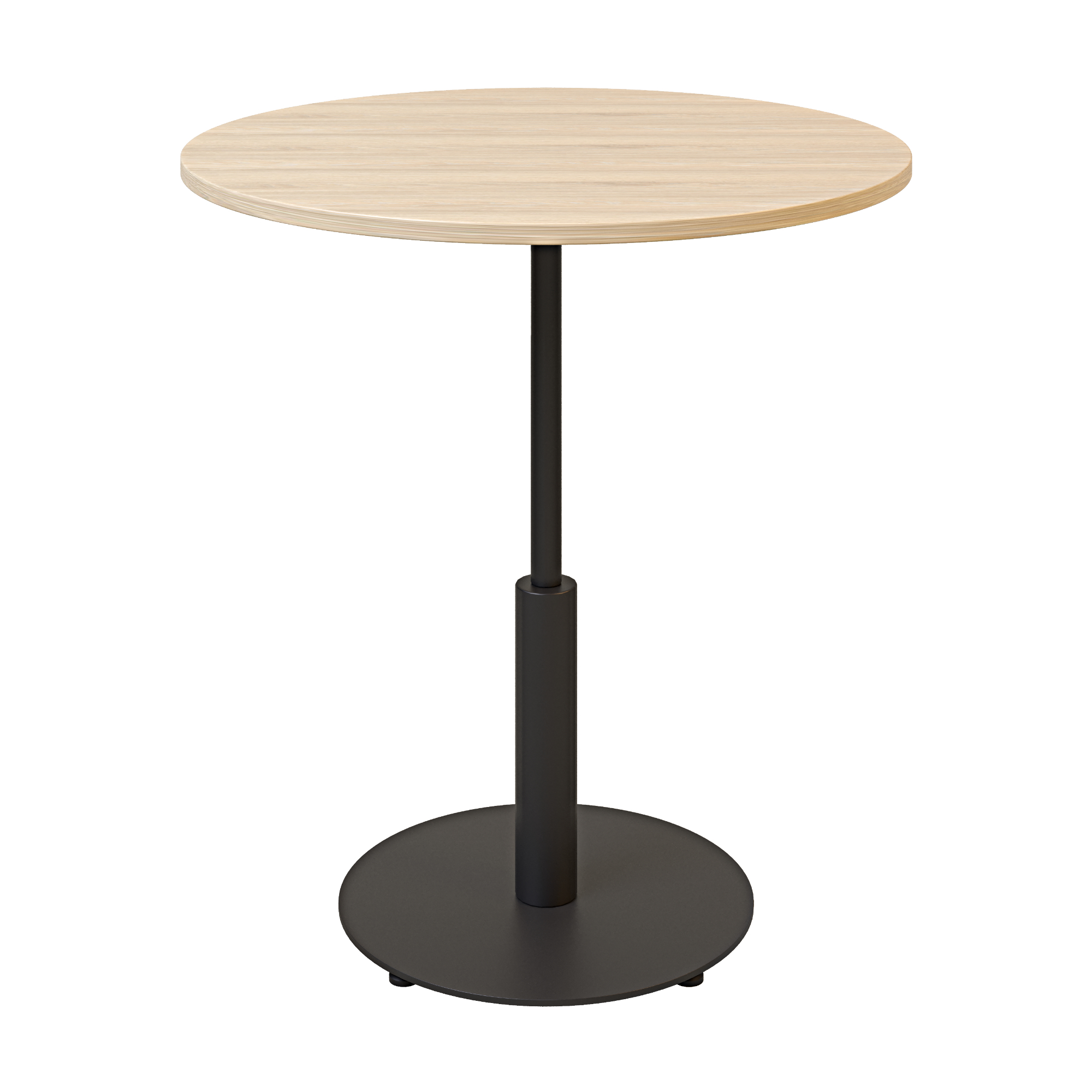 Зображення з  Стіл Ibiza R light d-70 чорний метал / дуб ДСП (текстура)