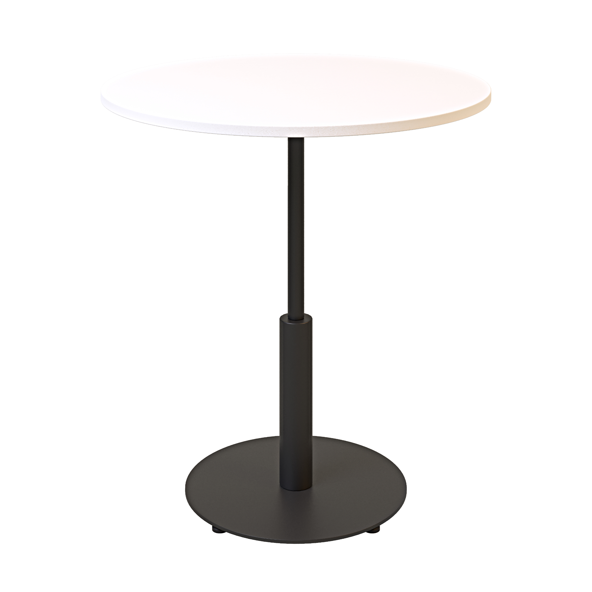 Зображення з  Стіл Ibiza R light d-70 чорний метал / білий ДСП (текстура)