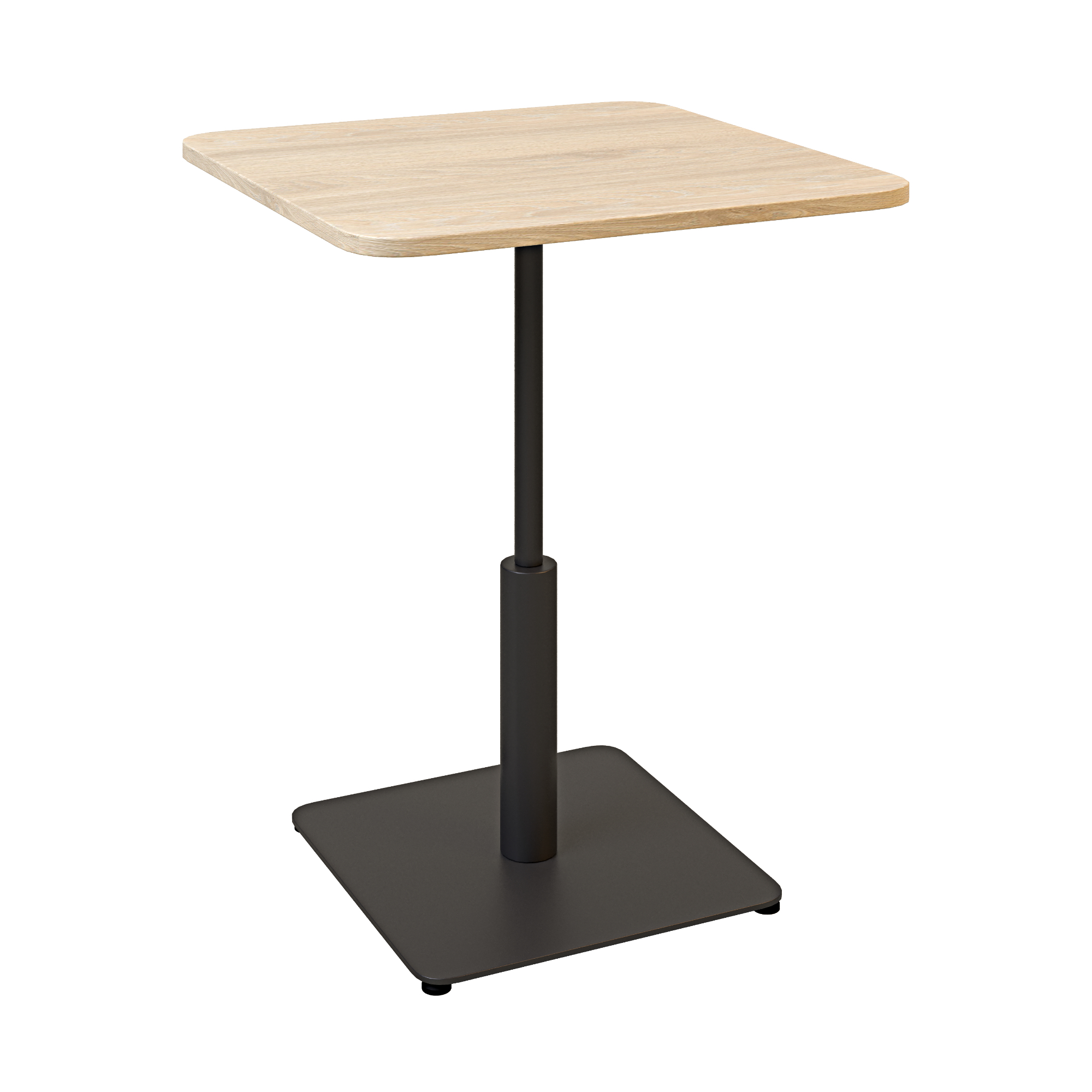 Зображення з  Стіл Ibiza Soft light 60x60 чорний метал / дуб ДСП (текстура)