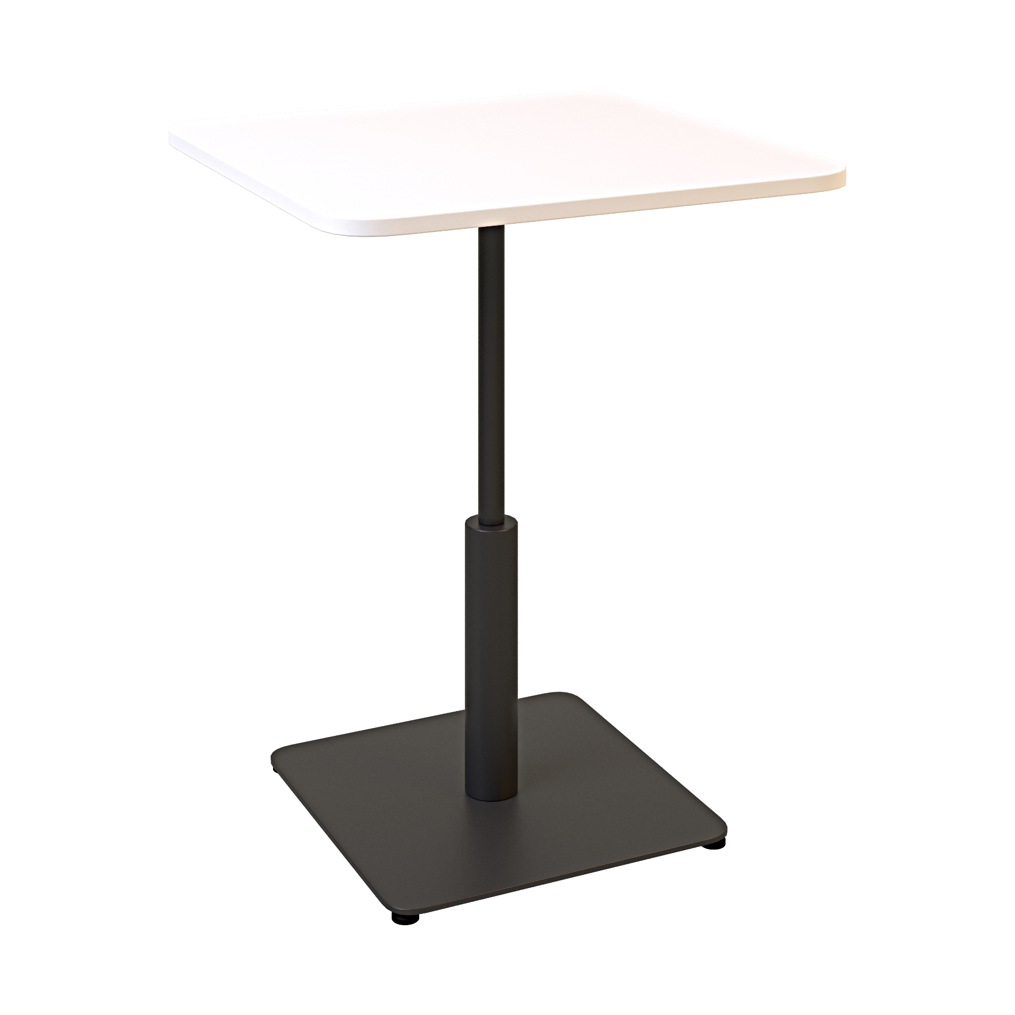 Зображення з  Стіл Ibiza Soft light 60x60 чорний метал / білий ДСП (текстура)