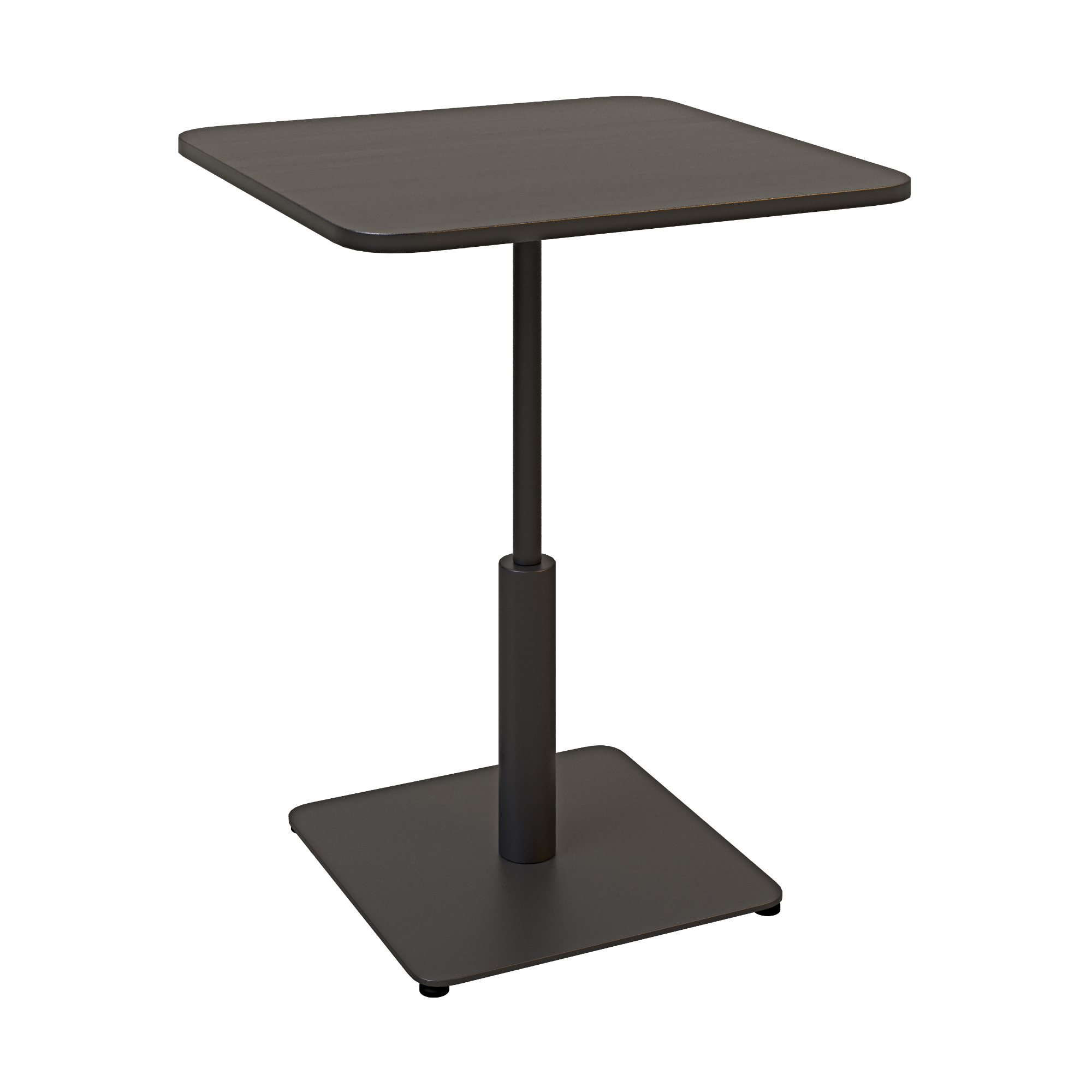 Зображення з  Стіл Ibiza Soft light 60x60 чорний метал / чорний ДСП (текстура)