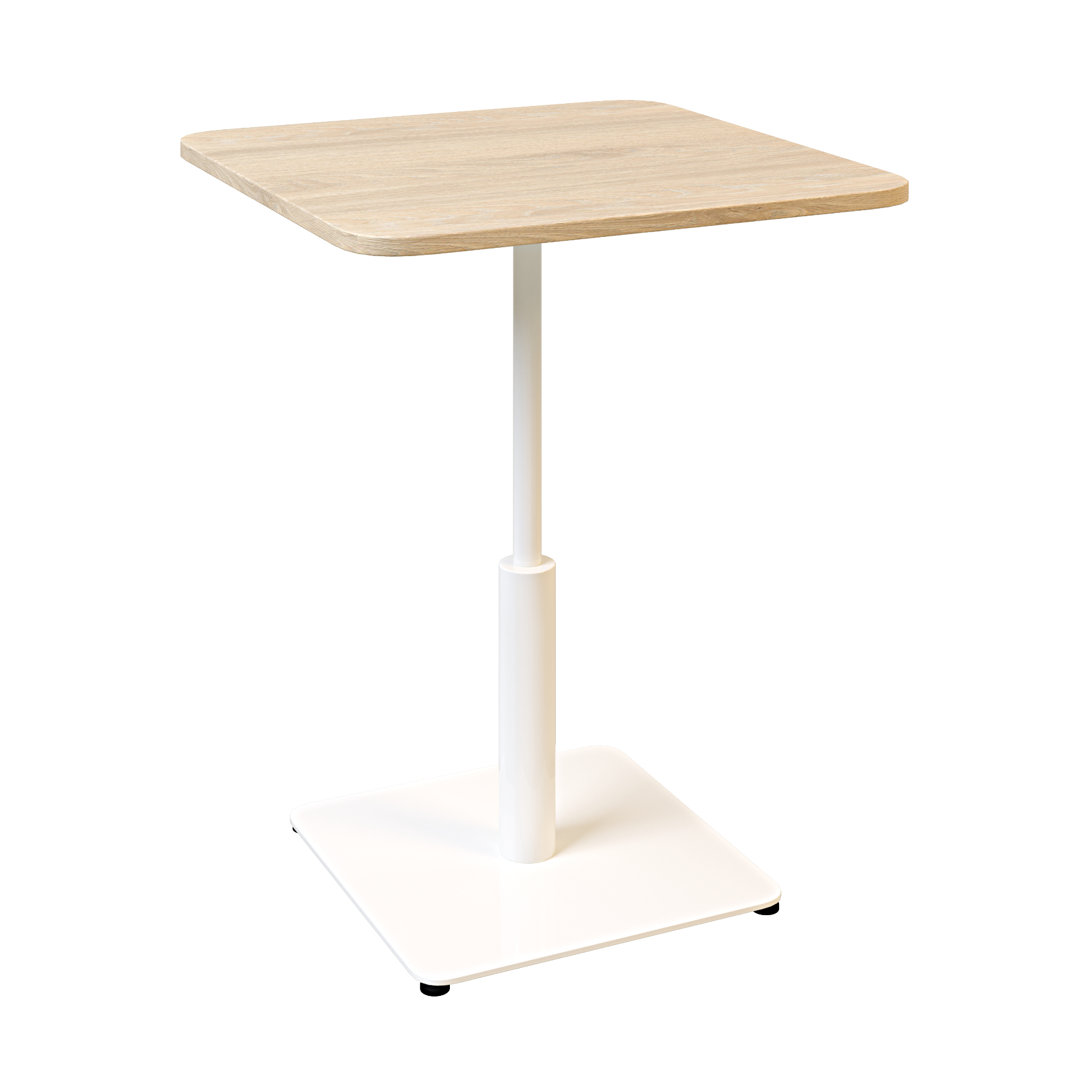 Зображення з  Стіл Ibiza Soft light 60x60 білий метал / дуб ДСП (текстура)