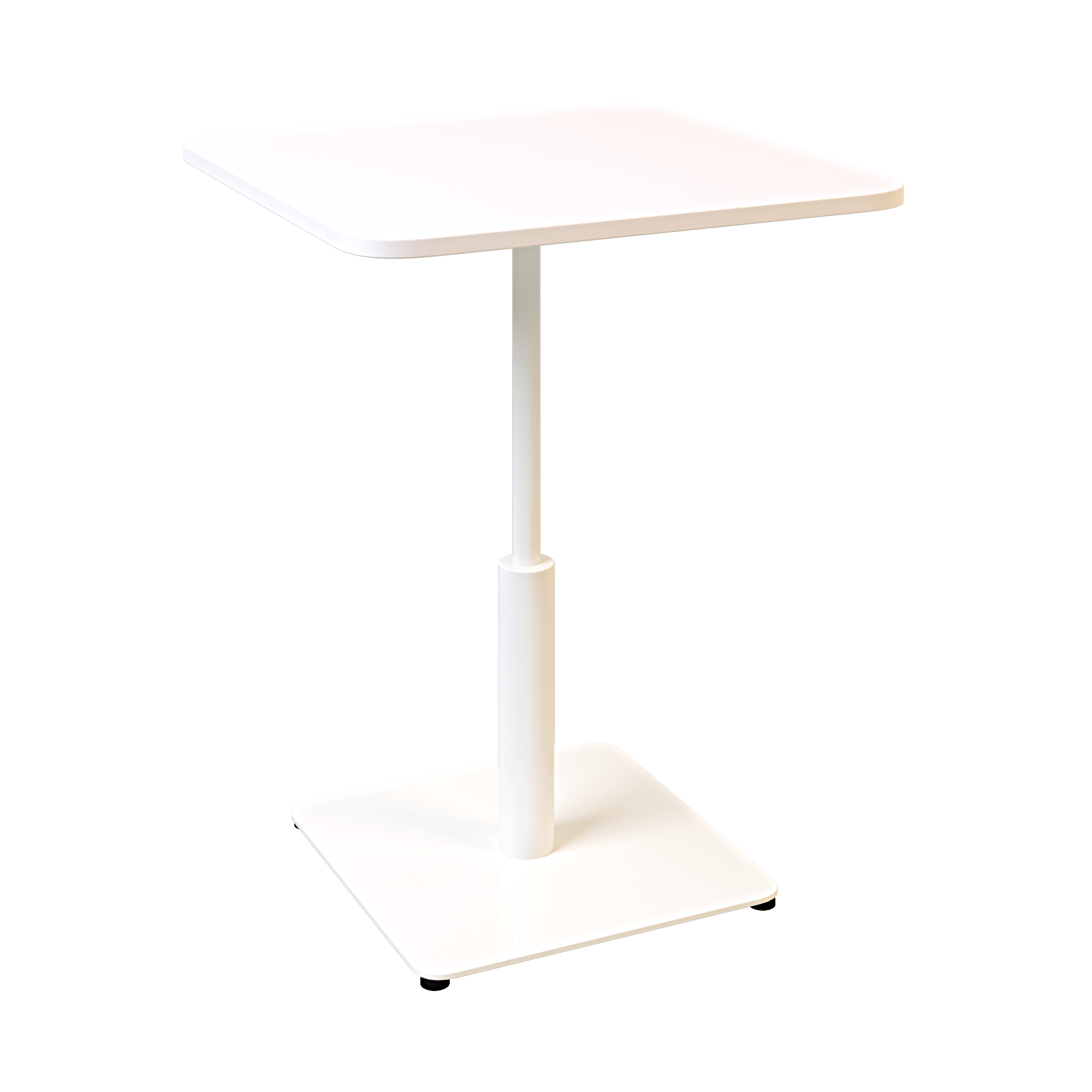 Зображення з  Стіл Ibiza Soft light 60x60 білий метал / білий ДСП (текстура)