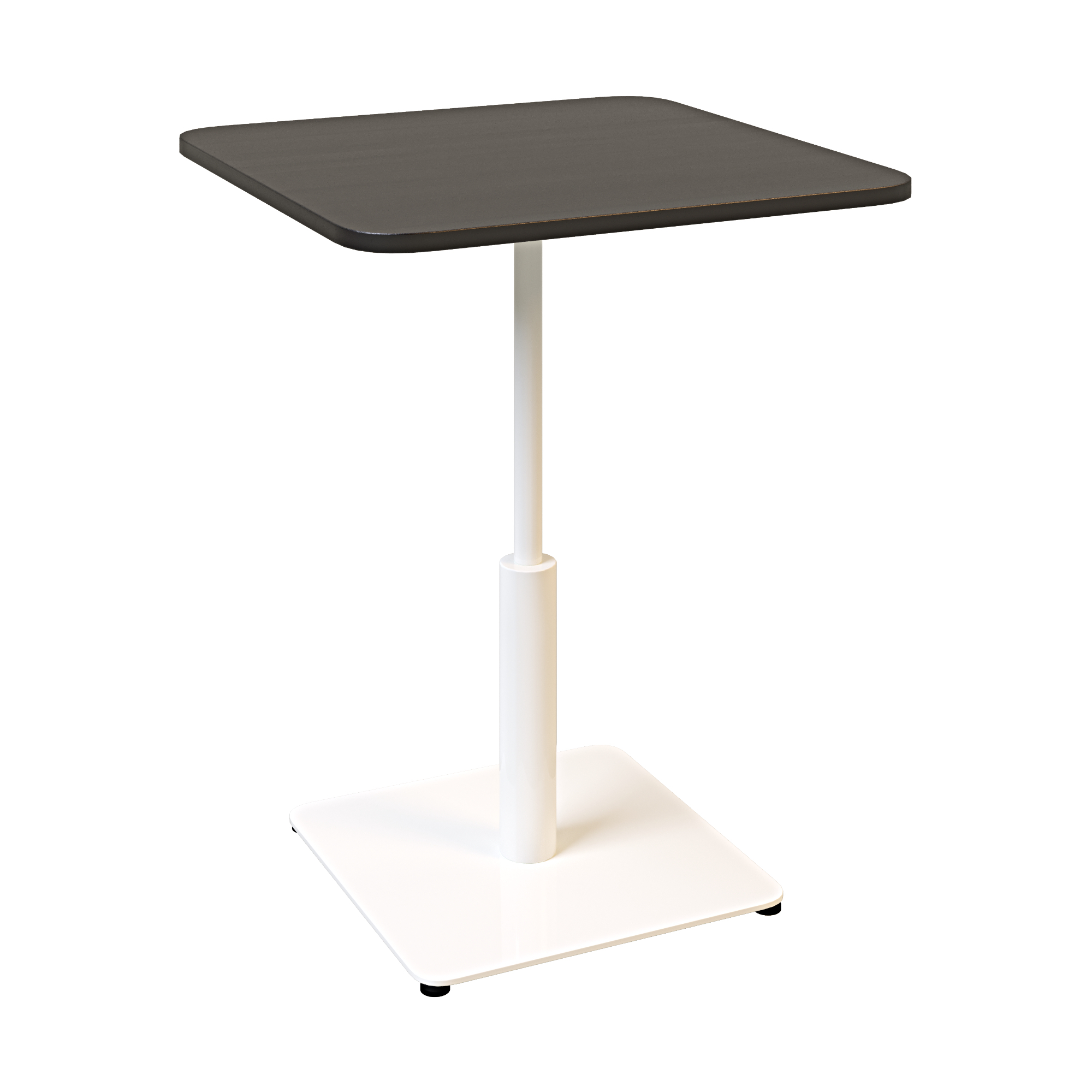 Зображення з  Стіл Ibiza Soft light 60x60 білий метал / чорне ДСП (текстура)