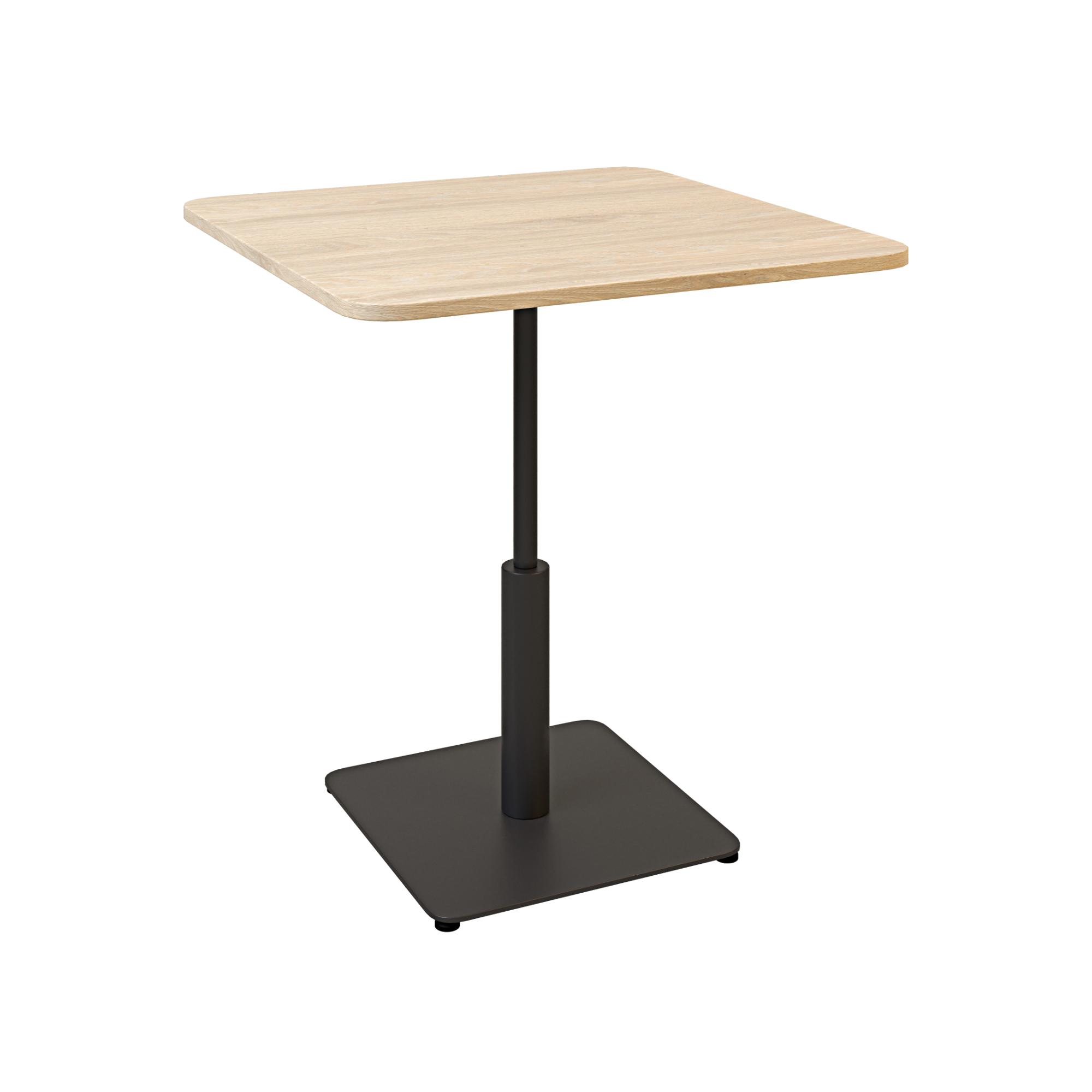 Зображення з  Стіл Ibiza Soft light 70x70 чорний метал / дуб ДСП (текстура)