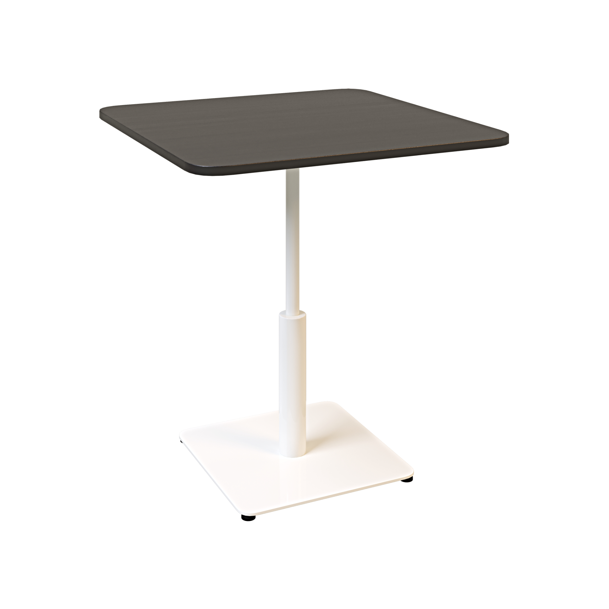 Зображення з  Стіл Ibiza Soft light 70x70 білий метал / чорне ДСП (текстура)