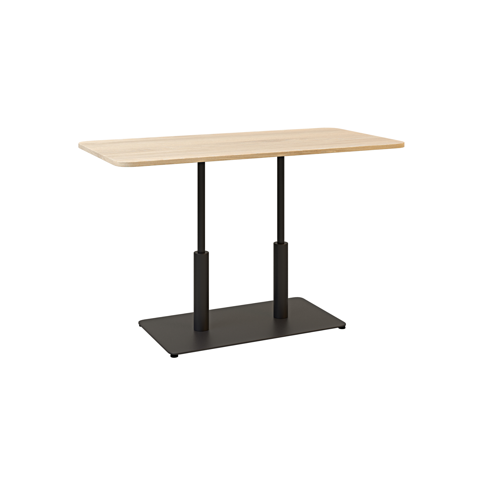 Зображення з  Стіл Ibiza Soft Double light 120x70 чорний метал / дуб ДСП (текстура)