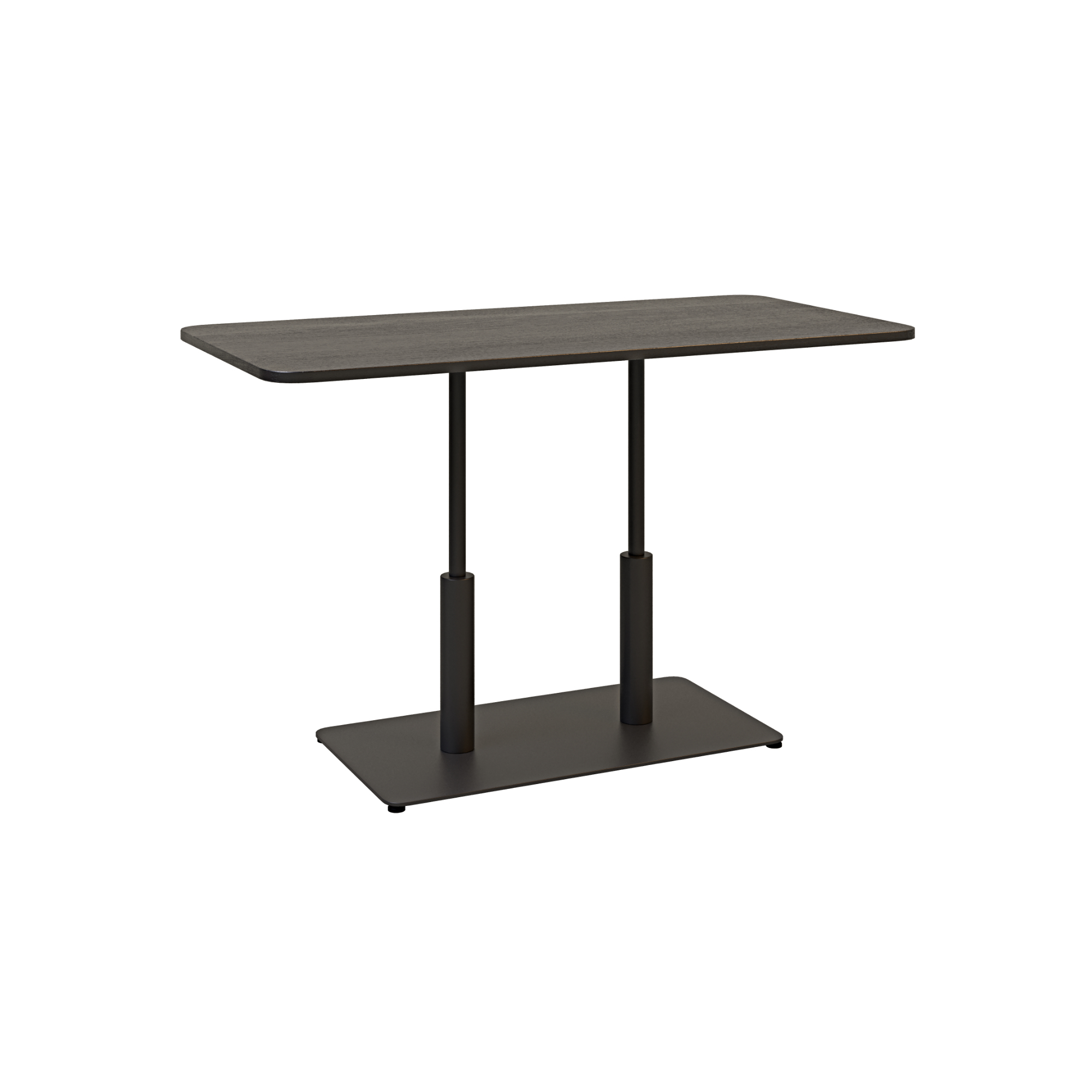 Зображення з  Стіл Ibiza Soft Double light 120x70 чорний метал / чорний ДСП (текстура)