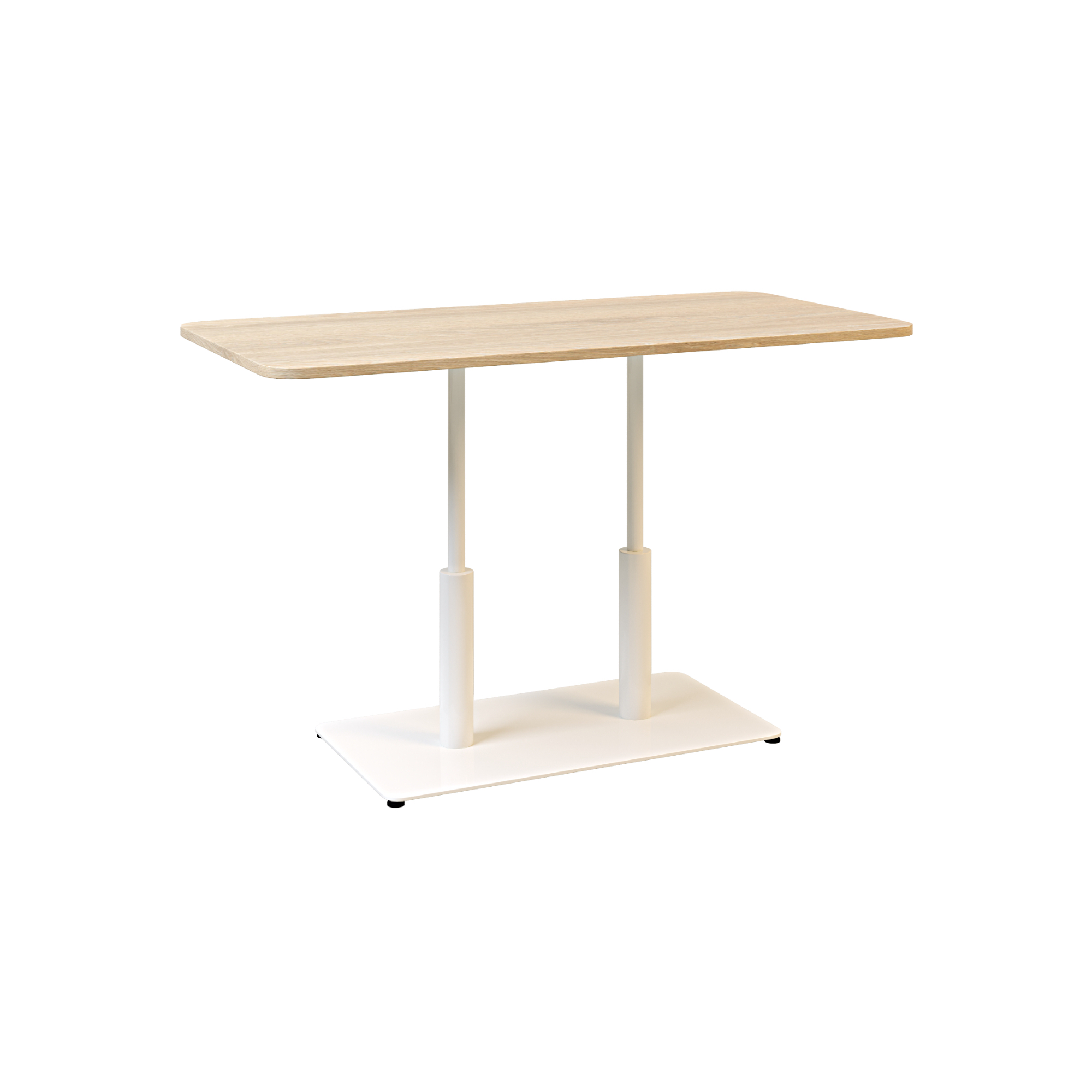 Зображення з  Стіл Ibiza Soft Double light 120x70 білий метал / дуб ДСП (текстура)