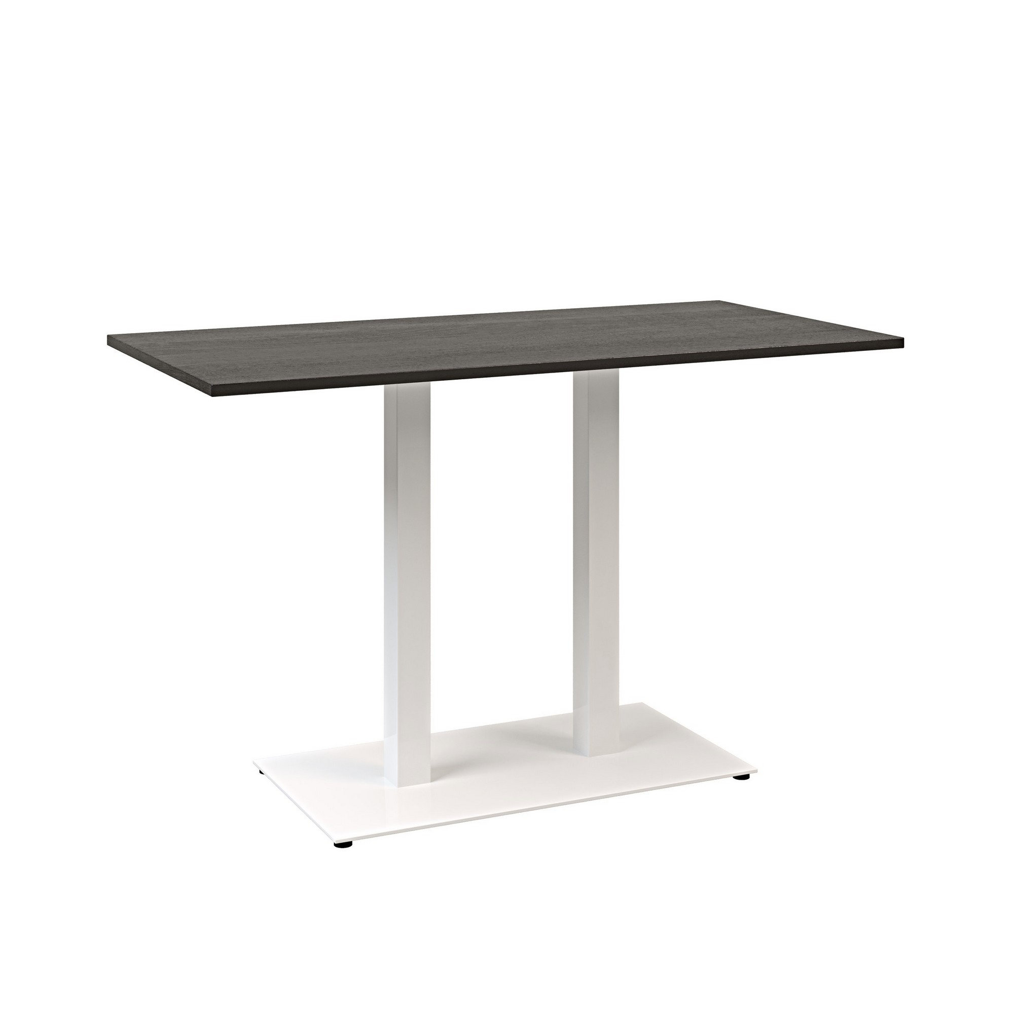 Зображення з  Стіл Tetra light Double білий метал/чорний ДСП (текстура)