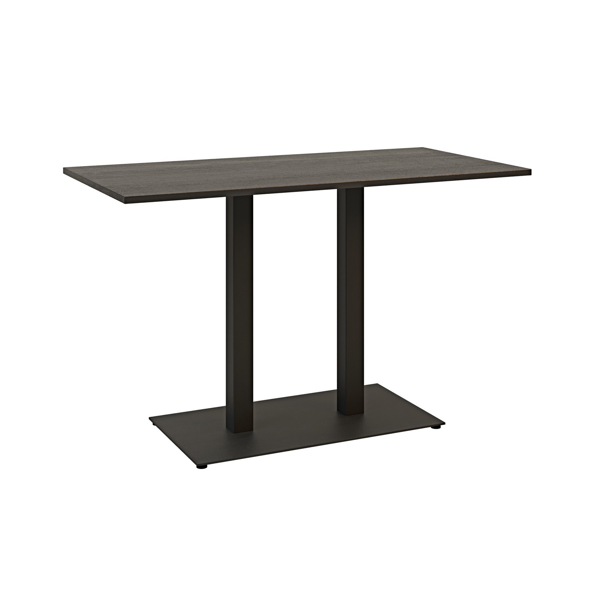 Зображення з  Стіл Tetra light Double чорний метал/чорний ДСП (текстура)