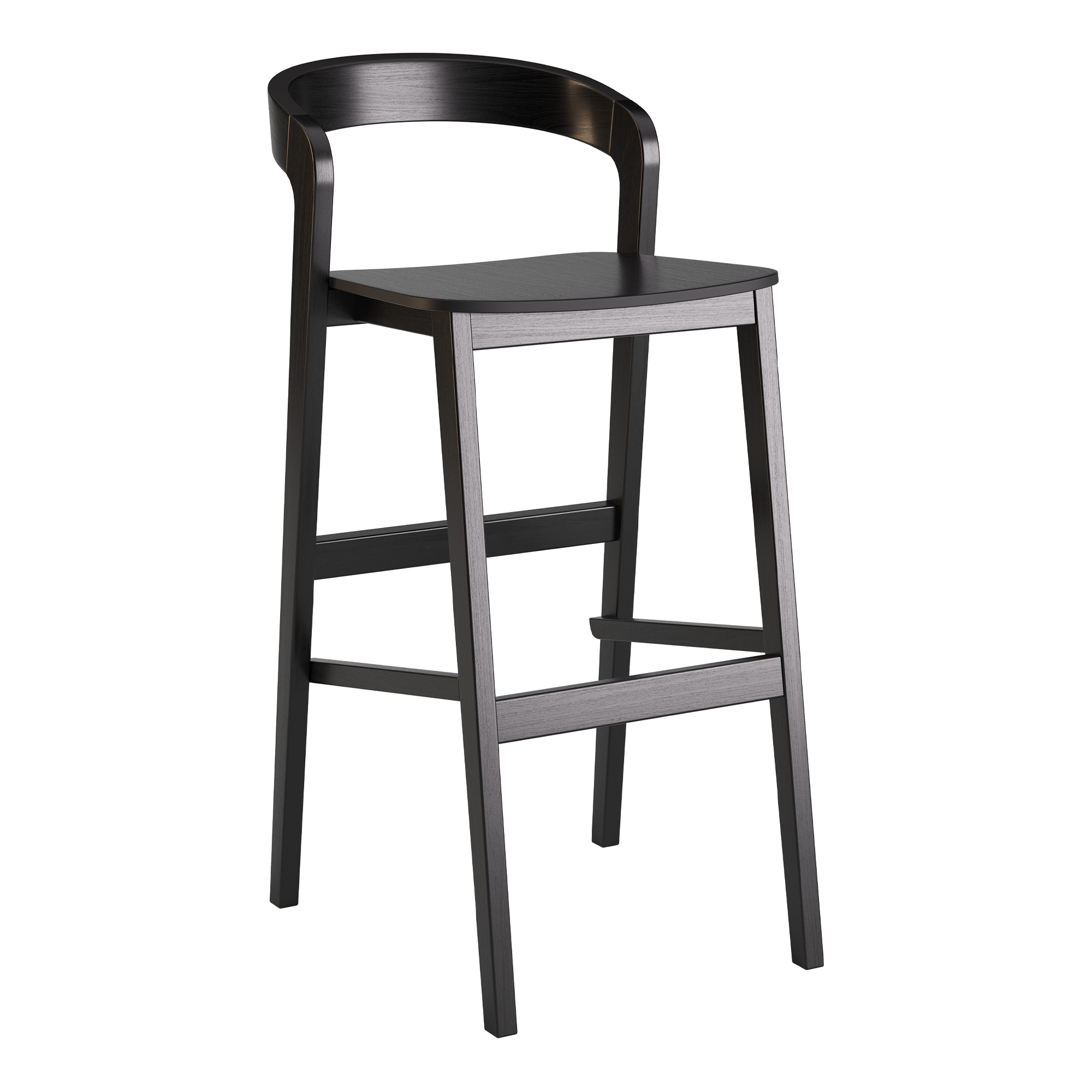 Зображення з  Стілець барний Floki New чорний твердий