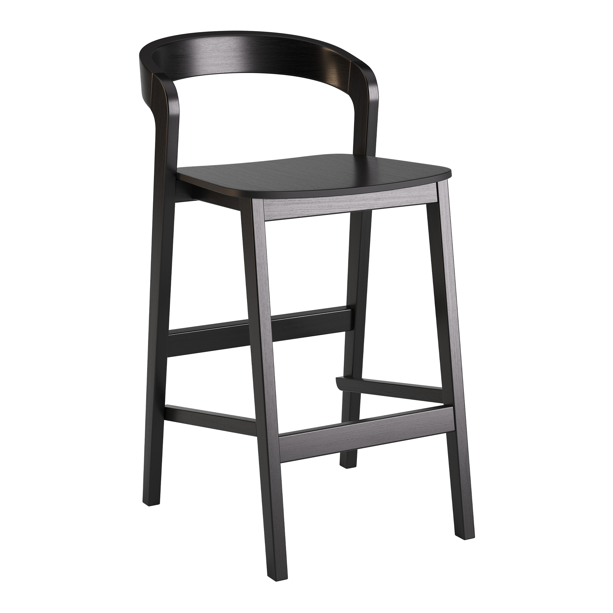 Зображення з  Стілець напівбарний Floki New чорний твердий