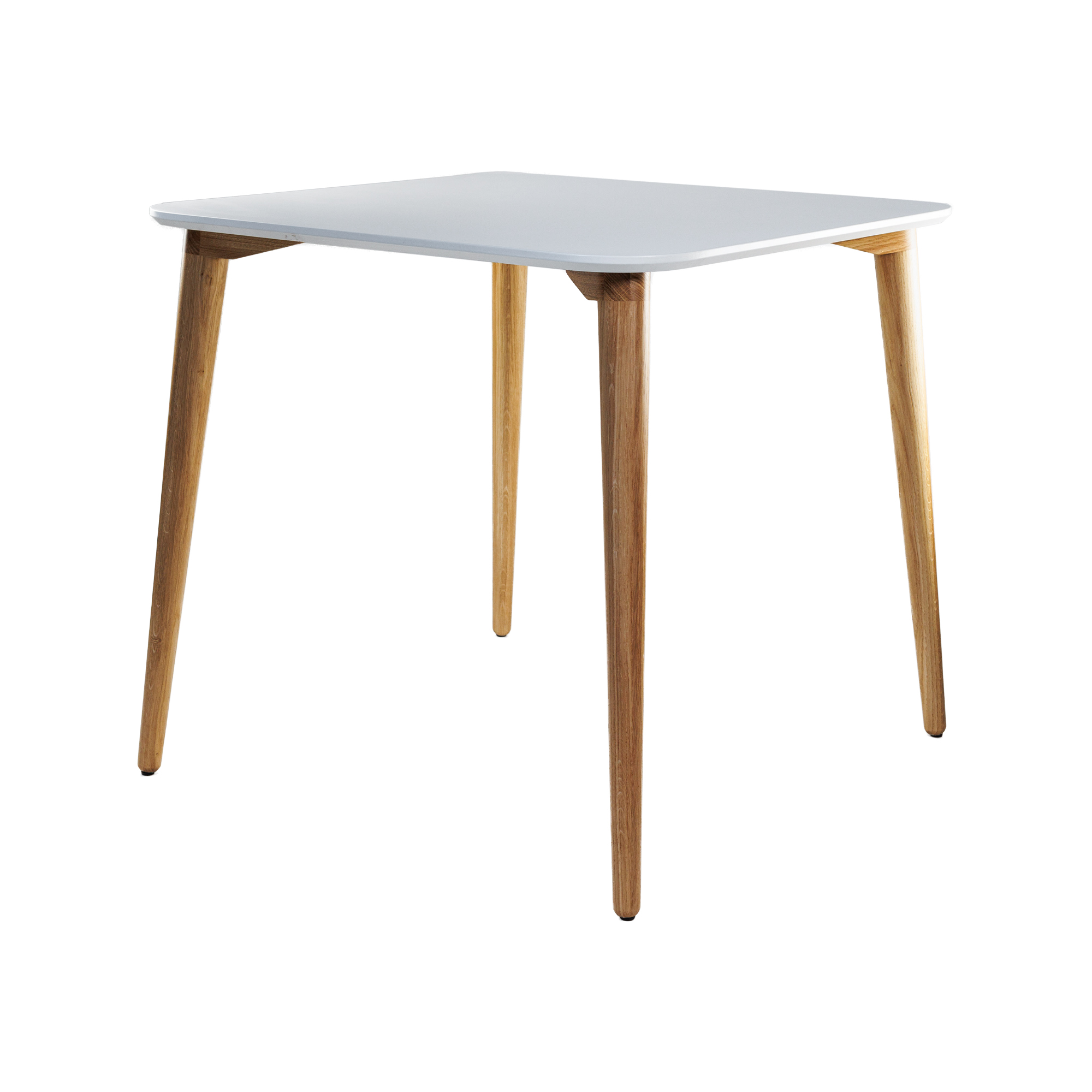 Зображення з  Стіл Dan 80 х 80 білий + натуральний дуб