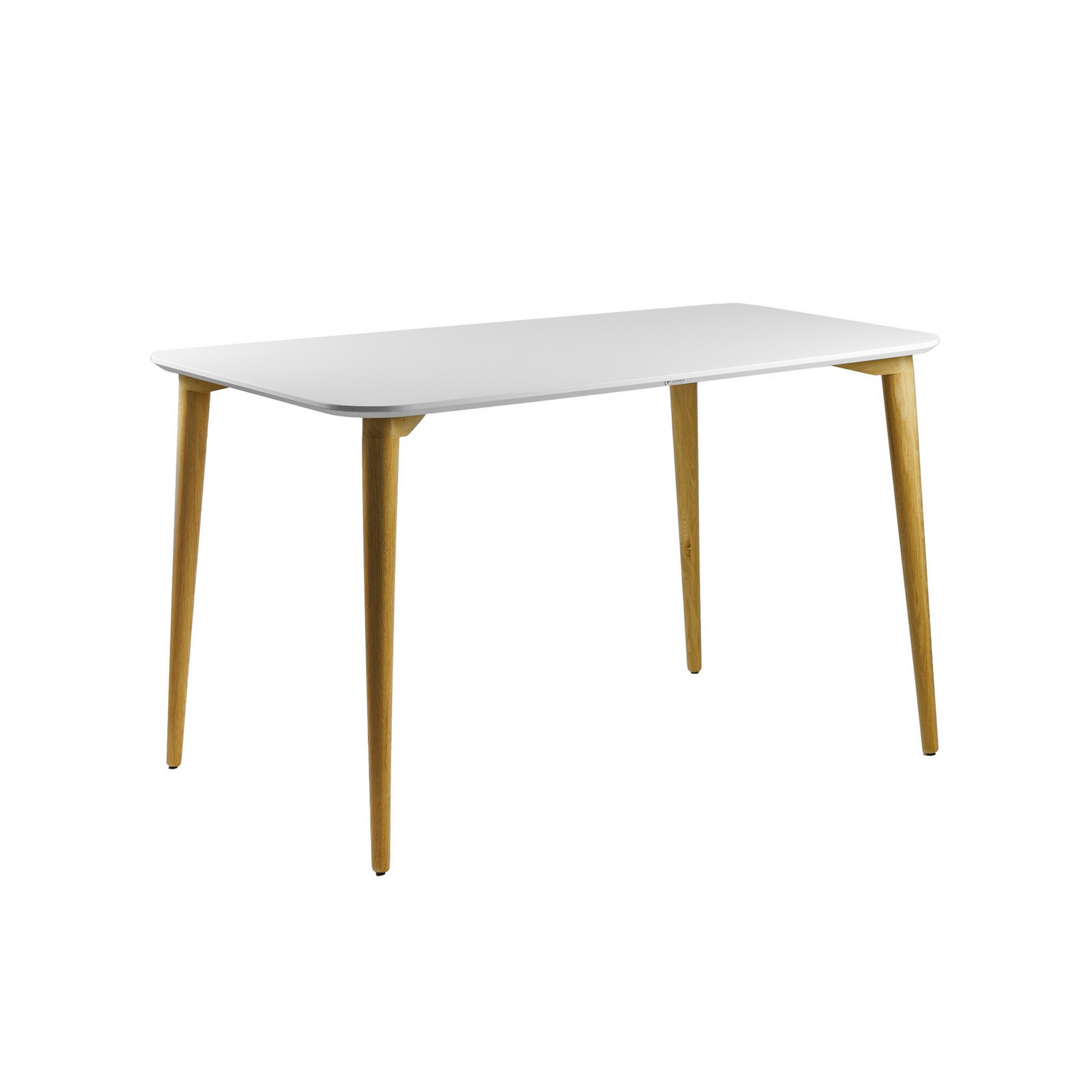 Зображення з  Стіл Dan 120 х 80 білий гладкий / натуральний дуб