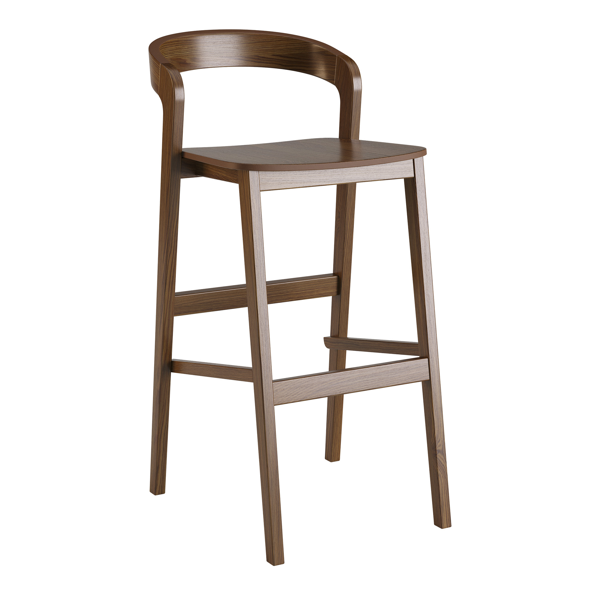 Зображення з  Стілець барний Floki New темний горіх твердий