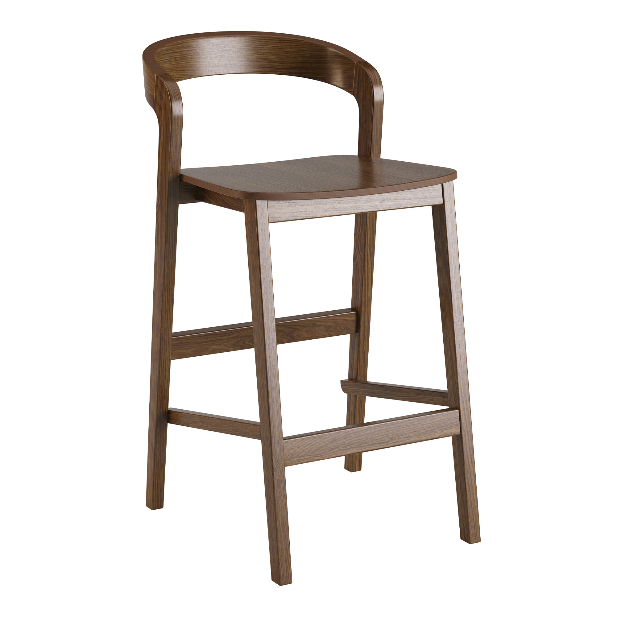 Зображення з  Стілець напівбарний Floki New темний горіх твердий