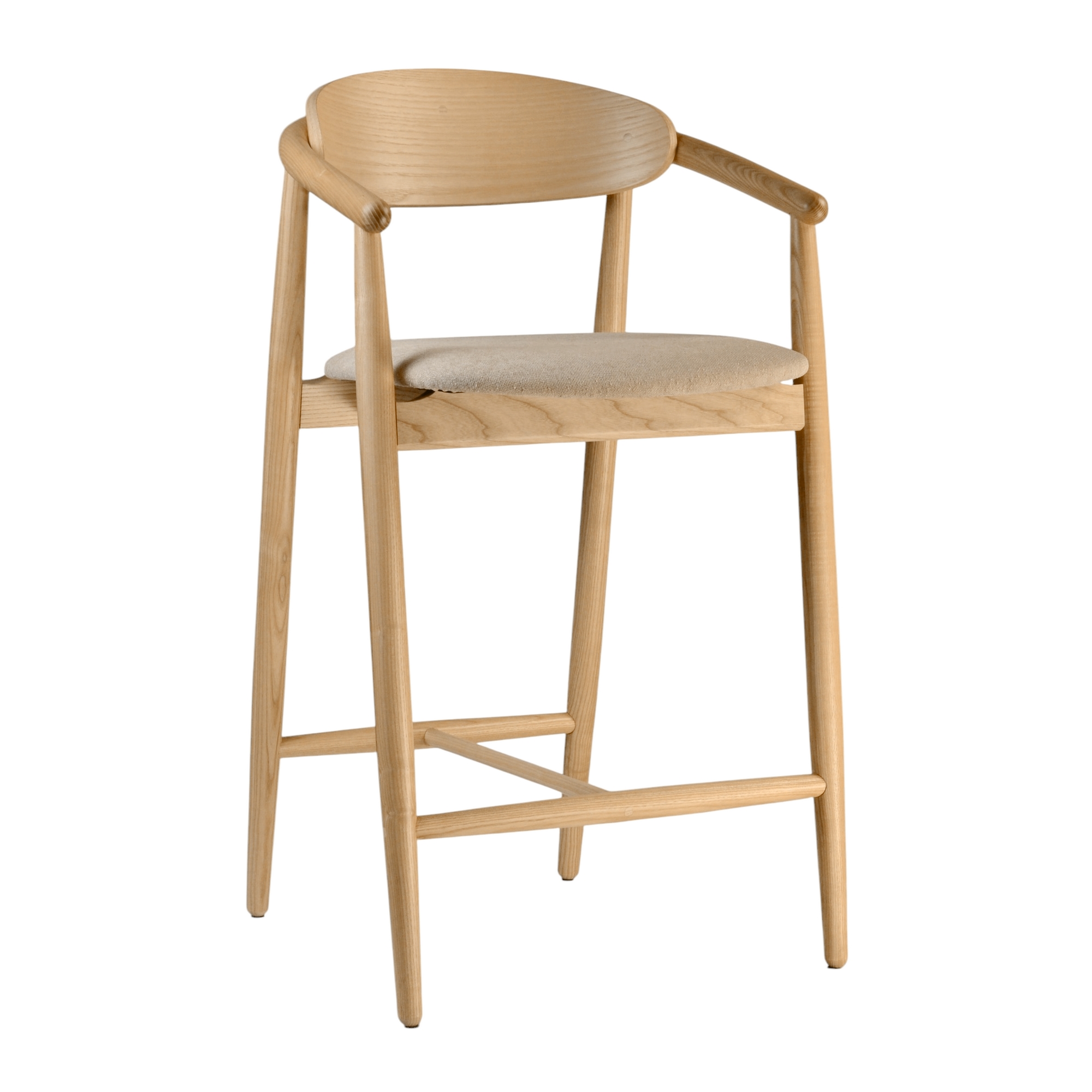 Зображення з  Стілець напівбарний Mamont semi-soft натуральний ясен / Magenta 13