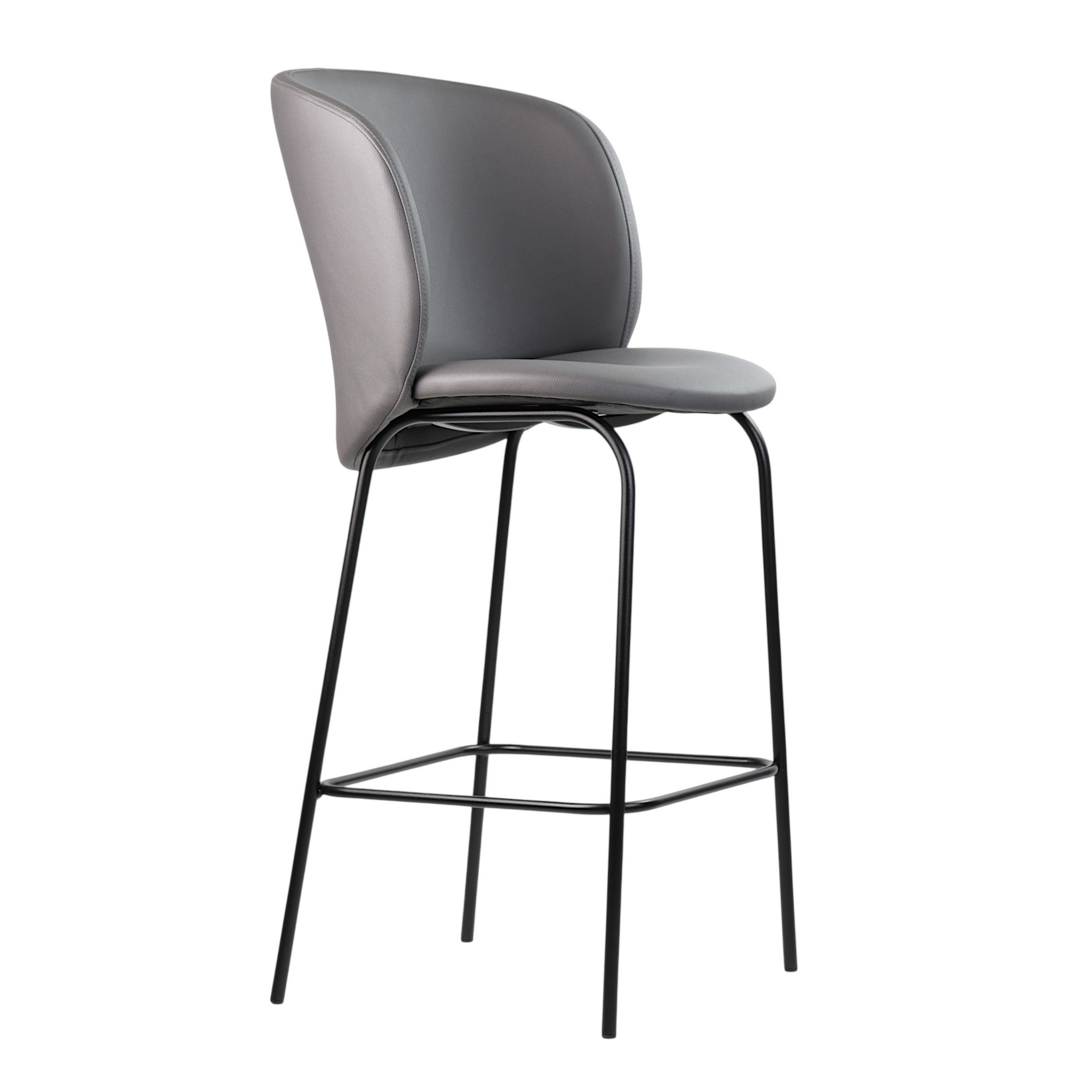 Зображення з  Стілець напівбарний Lilo сіра екошкіра