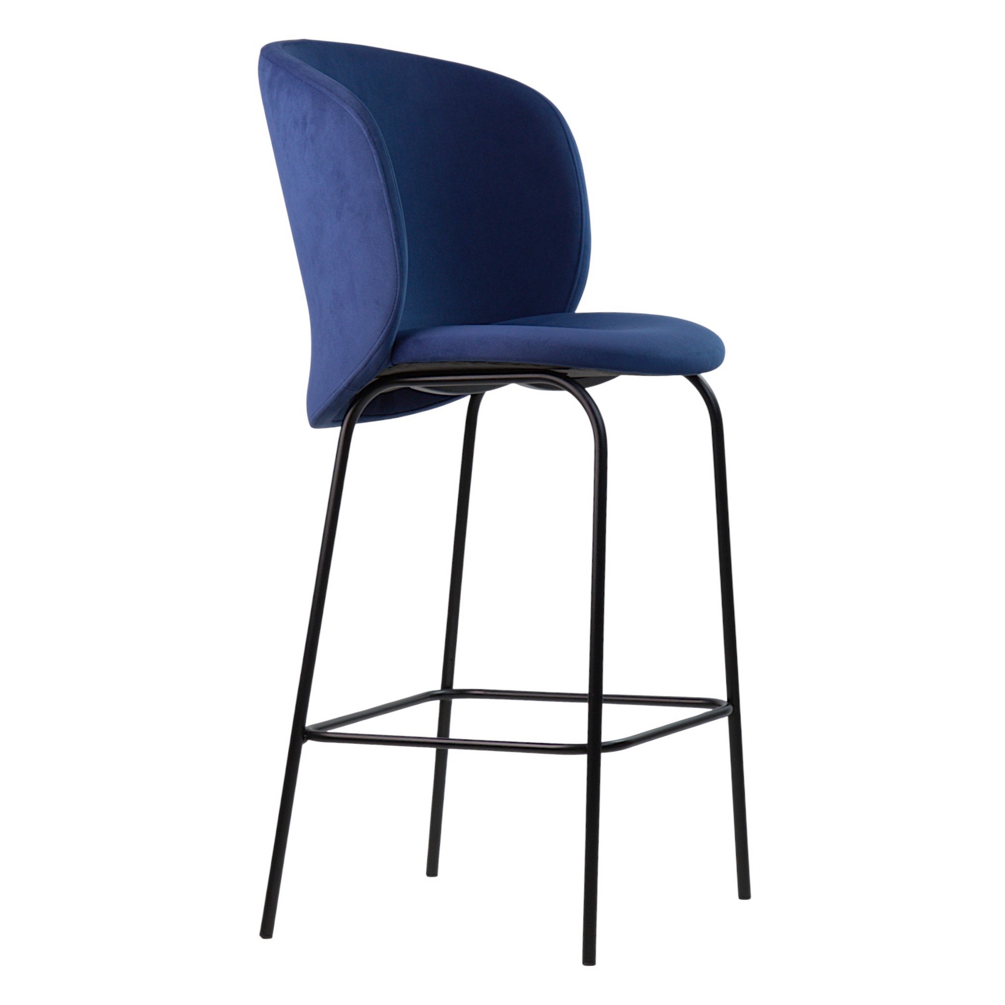 Зображення з  Стілець напівбарний Lilo синій вельвет