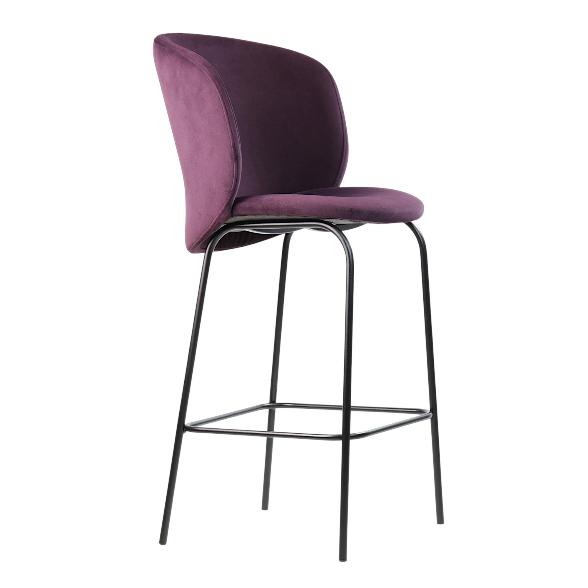 Зображення з  Стілець напівбарний Lilo винний вельвет