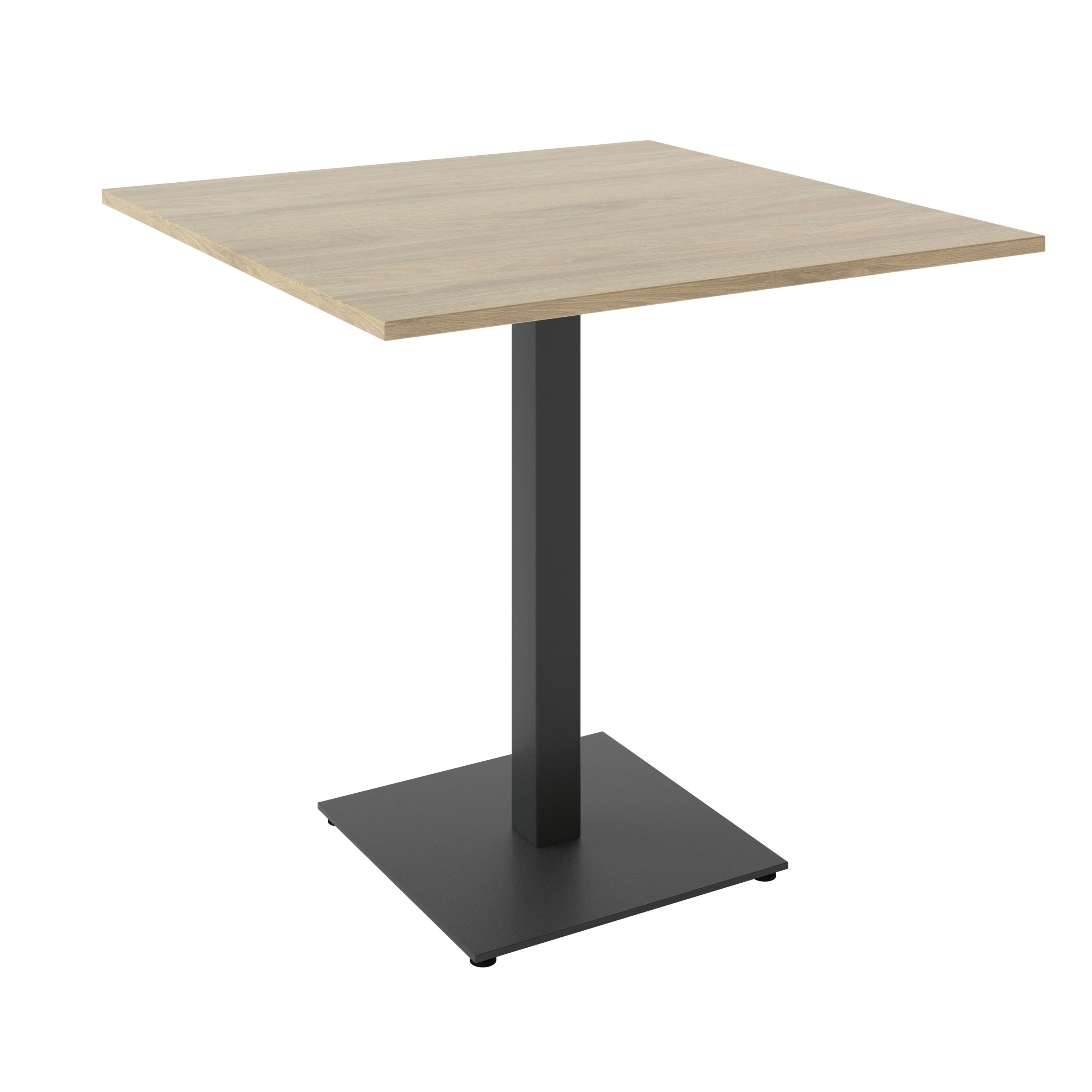 Зображення з  Стіл Lovko Tetra light 80 х 80 чорний метал / дуб ДСП (текстура) 55029005