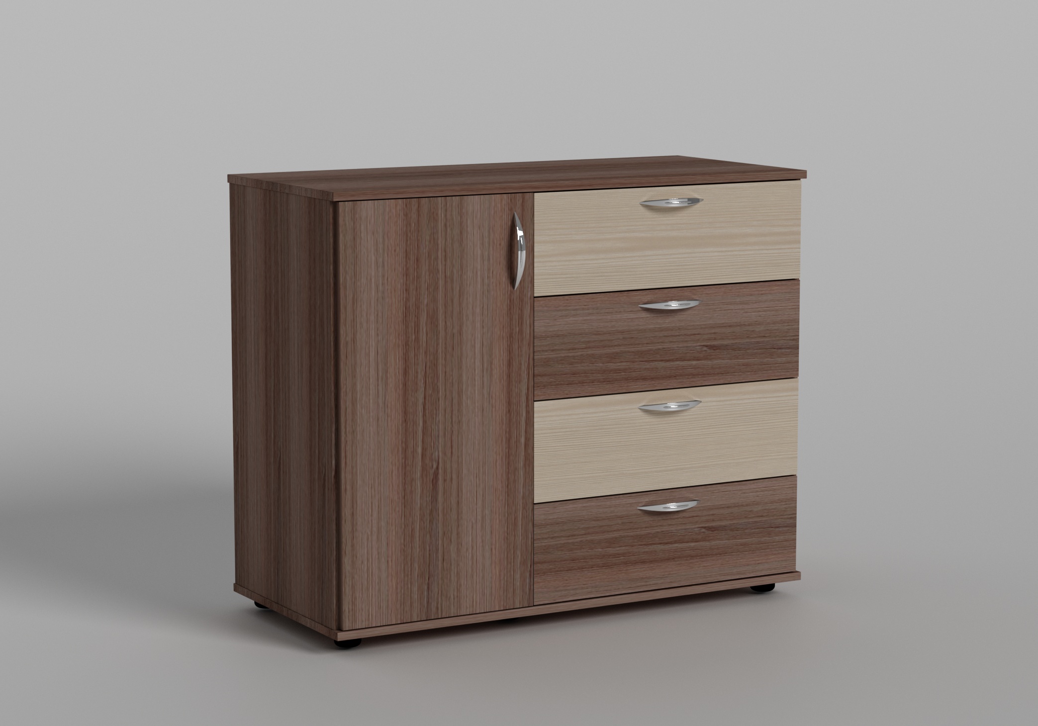 Зображення з  Комод Економ 3, Готові кольорові рішення Біле дерево