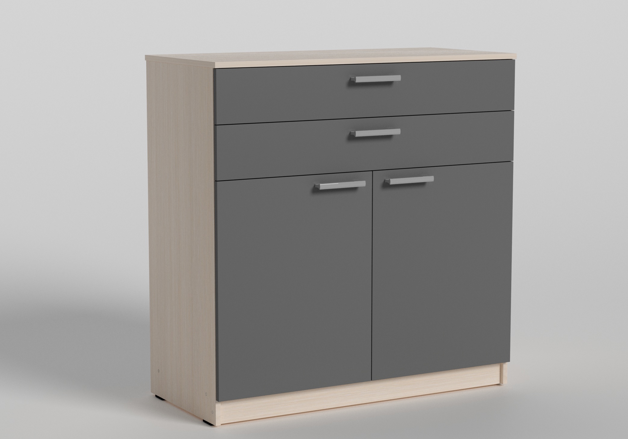 Зображення з  Комод 10, Готові кольорові рішення Дуб Крафт білий