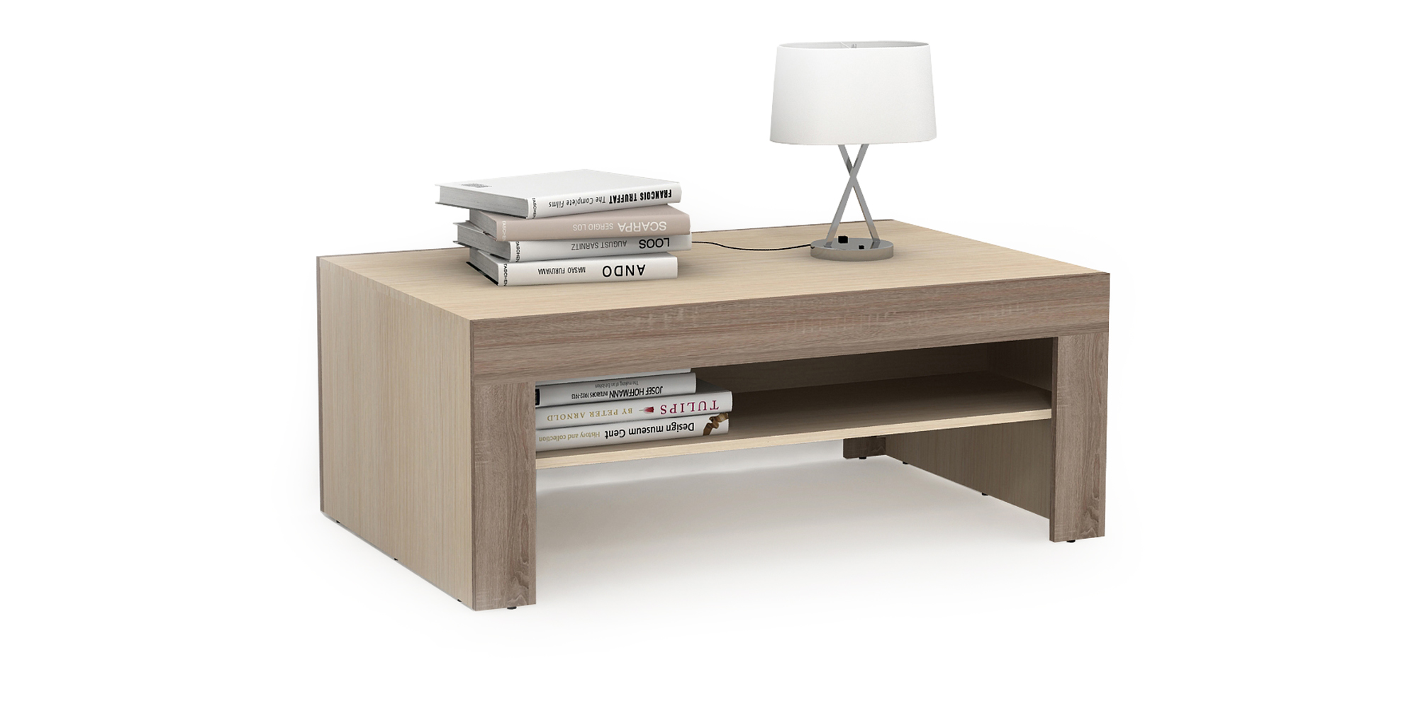 Зображення з  Стіл журнальний 9, Готові кольорові рішення Біле дерево