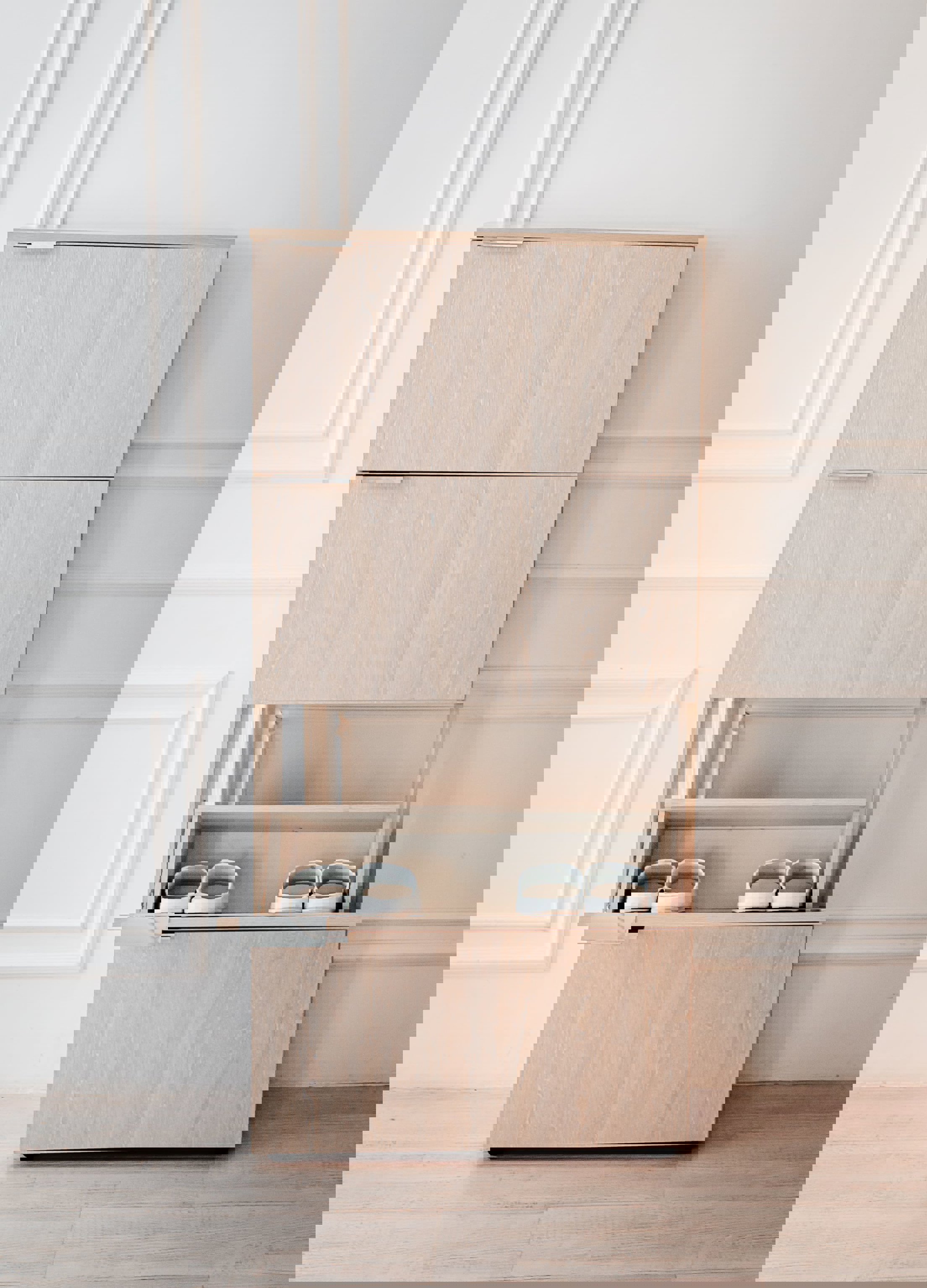 Зображення з  Тумба для взуття №5, Готові кольорові рішення Біле дерево