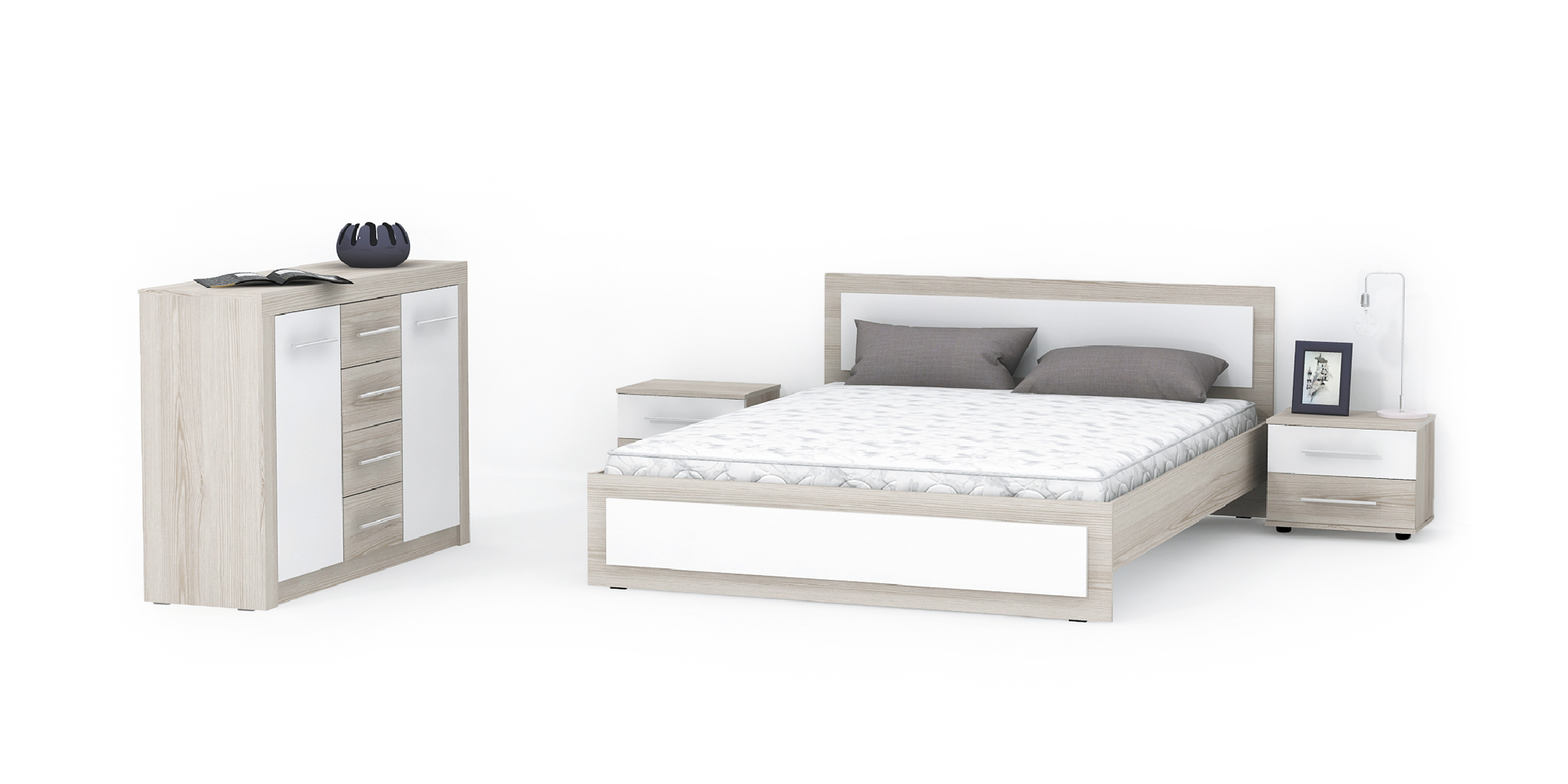 Зображення з  Спальня Anita (Аніта) Комплект 2, Готові кольорові рішення Біле дерево