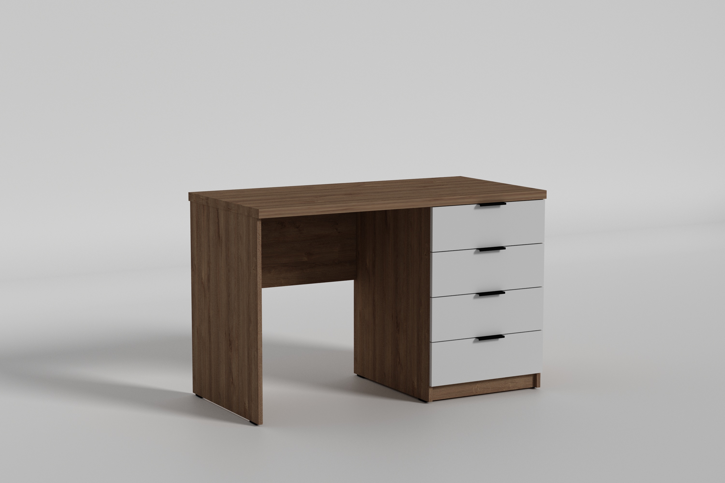 Зображення з  Стіл Junior (Джуніор) з 4 шухлядками та кришкою 32 мм, Готові кольорові рішення Дуб Бароко Бурштиновий