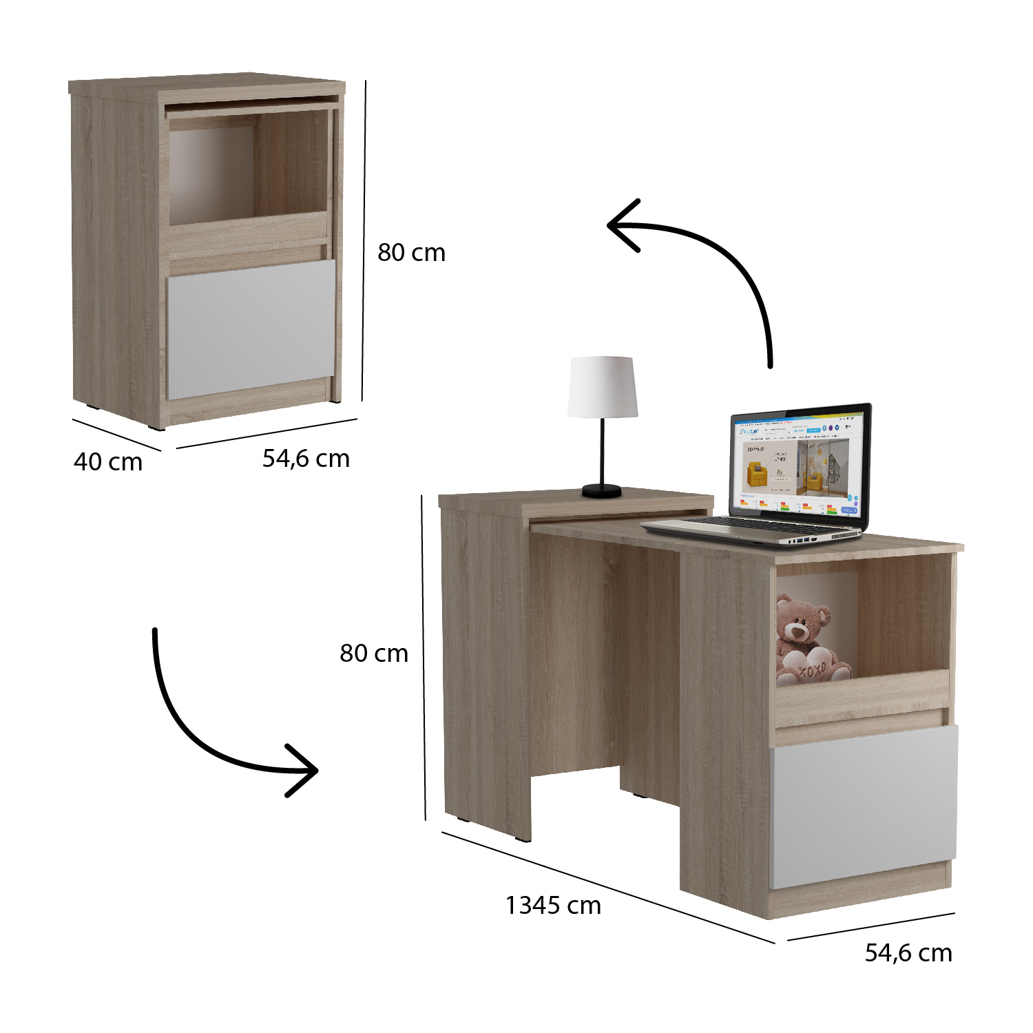 Зображення з  Стіл-трансформер Smart/Смарт 2, Готові кольорові рішення Вибір ДСП