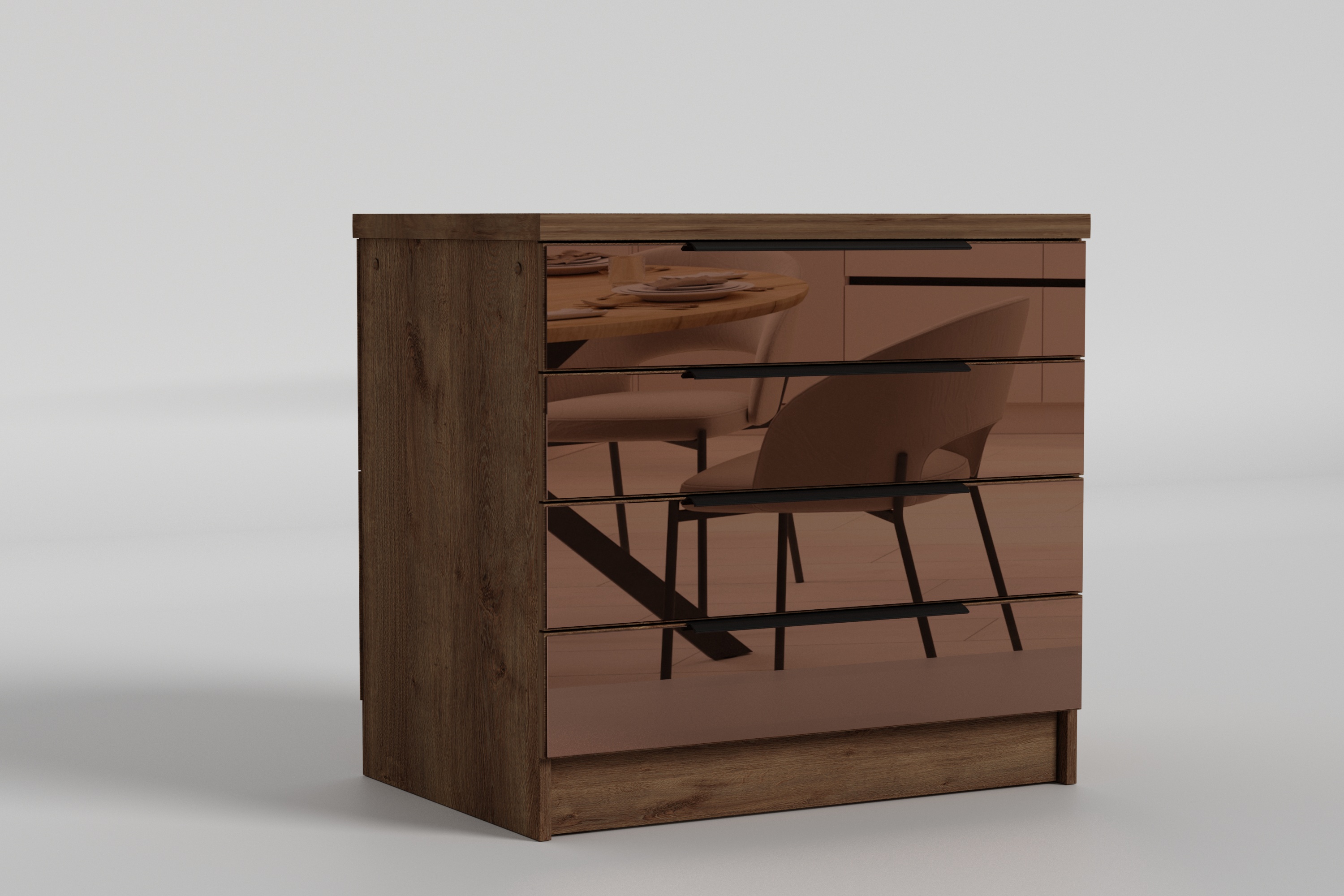 Зображення з  Комод дзеркальний 800 Noir/Нуар, Готові кольорові рішення Вибір ДСП