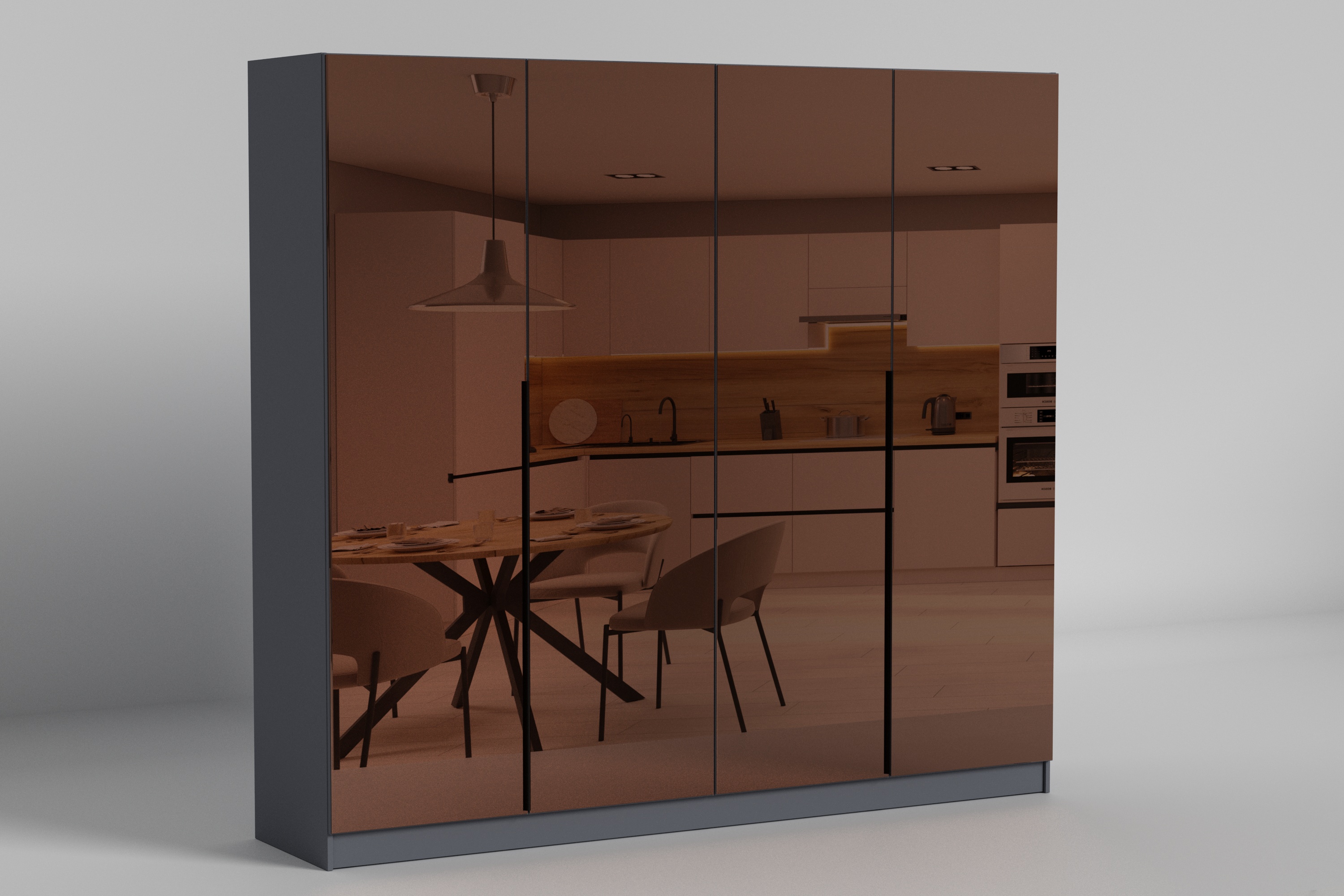 Зображення з  Шкаф распашной 2000 4-дв. Noir/Нуар, Готові кольорові рішення Кашемір