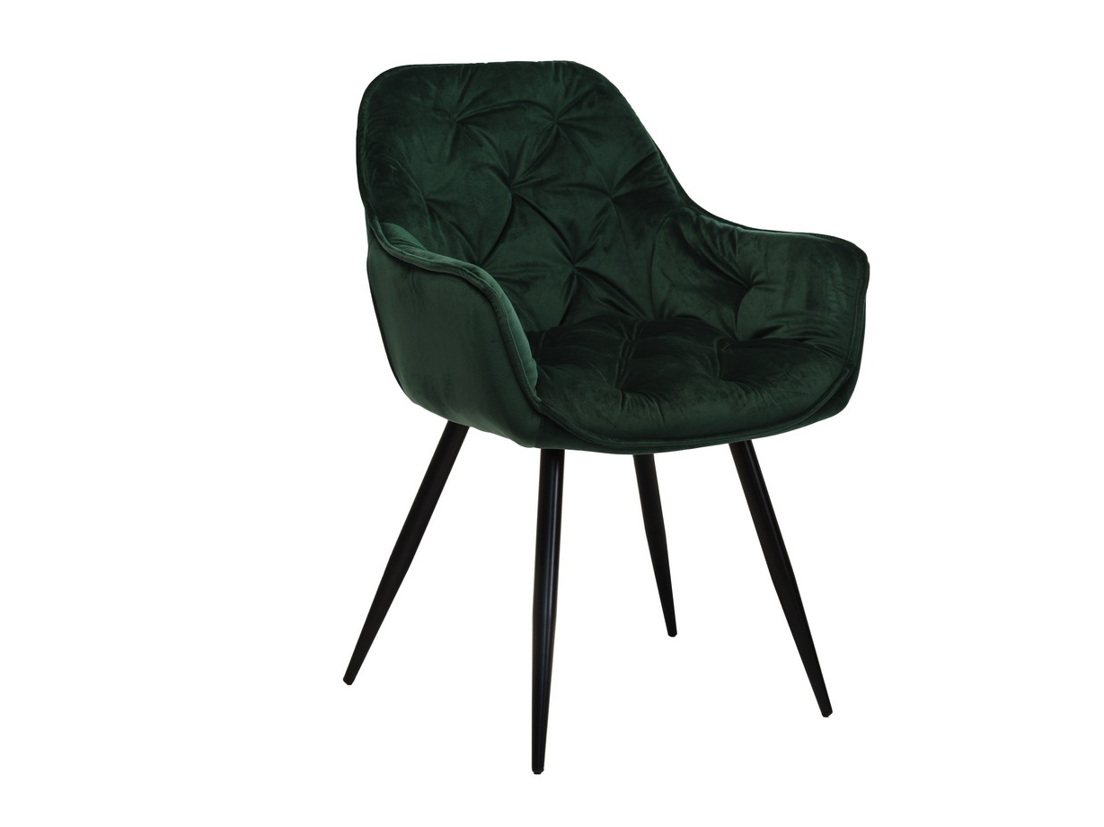 Зображення з  Стілець M-65 смарагдовий велюр + чорний